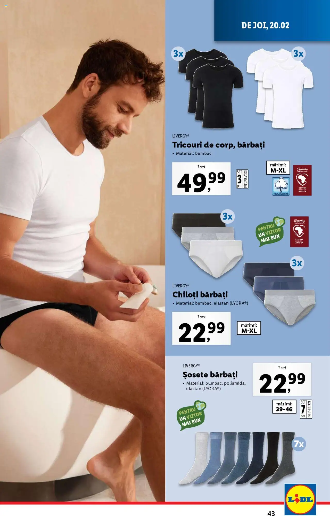 Catalog LIDL 17 - 23 Februarie 2025 | Pagina 43 | Produse: Chiloți, Șosete