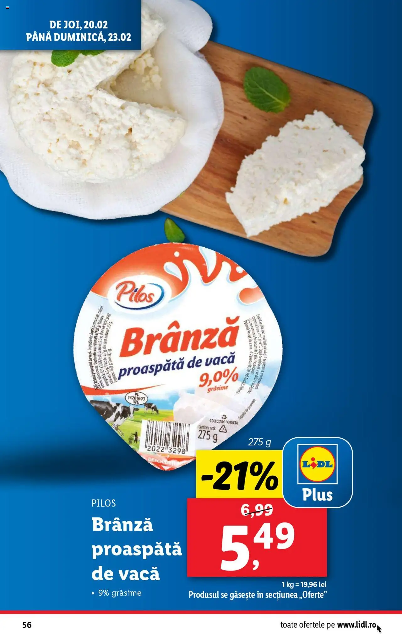 Catalog LIDL 17 - 23 Februarie 2025 | Pagina 56 | Produse: Masaüstü kılıfı, Toplar, Lapte, Brânză