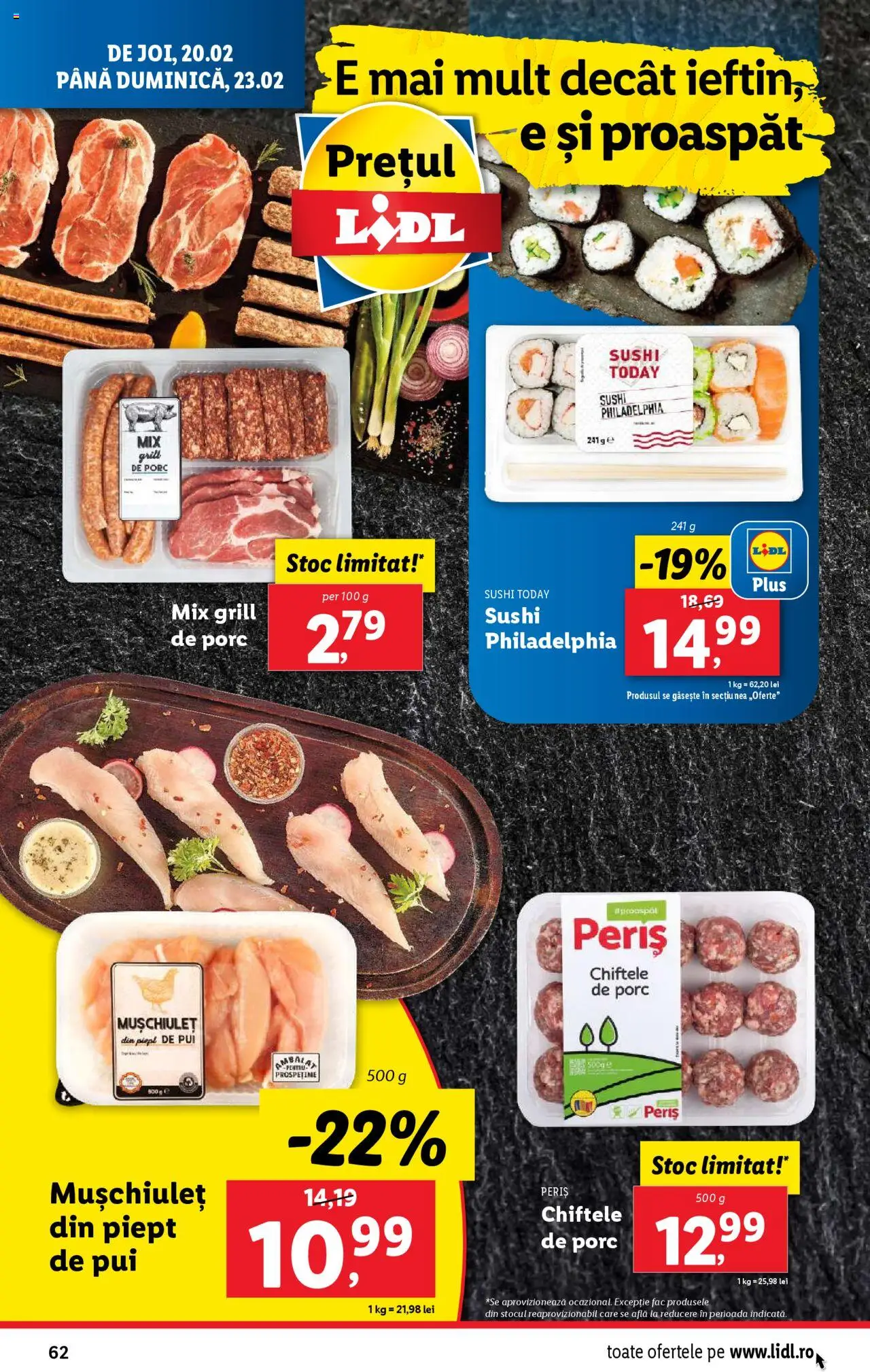 Catalog LIDL 17 - 23 Februarie 2025 | Pagina 62 | Produse: Grill, Sushi, Chiftele