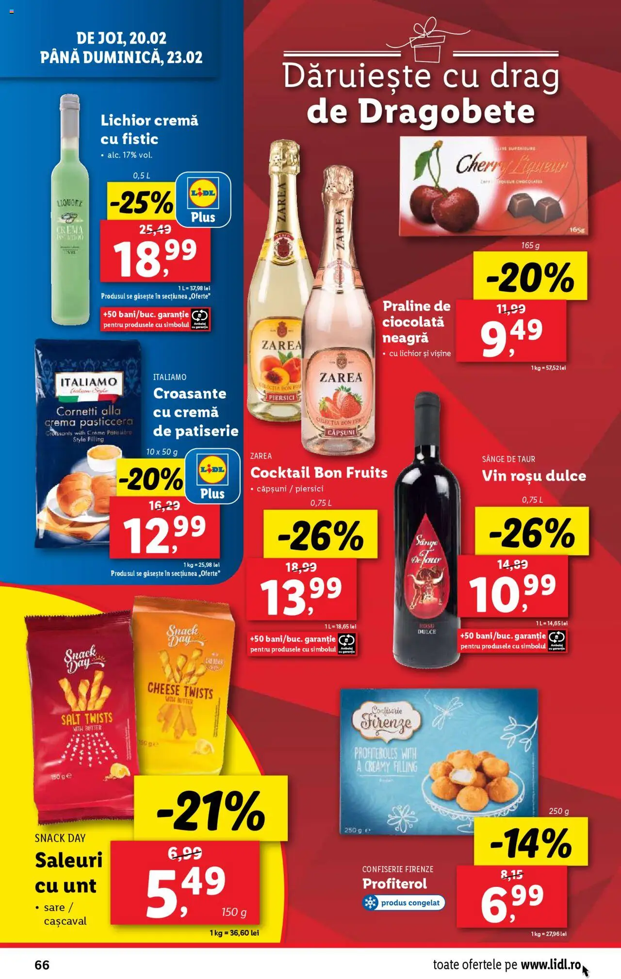 Catalog LIDL 17 - 23 Februarie 2025 | Pagina 66 | Produse: Praline, Unt, Ciocolată, Kanca