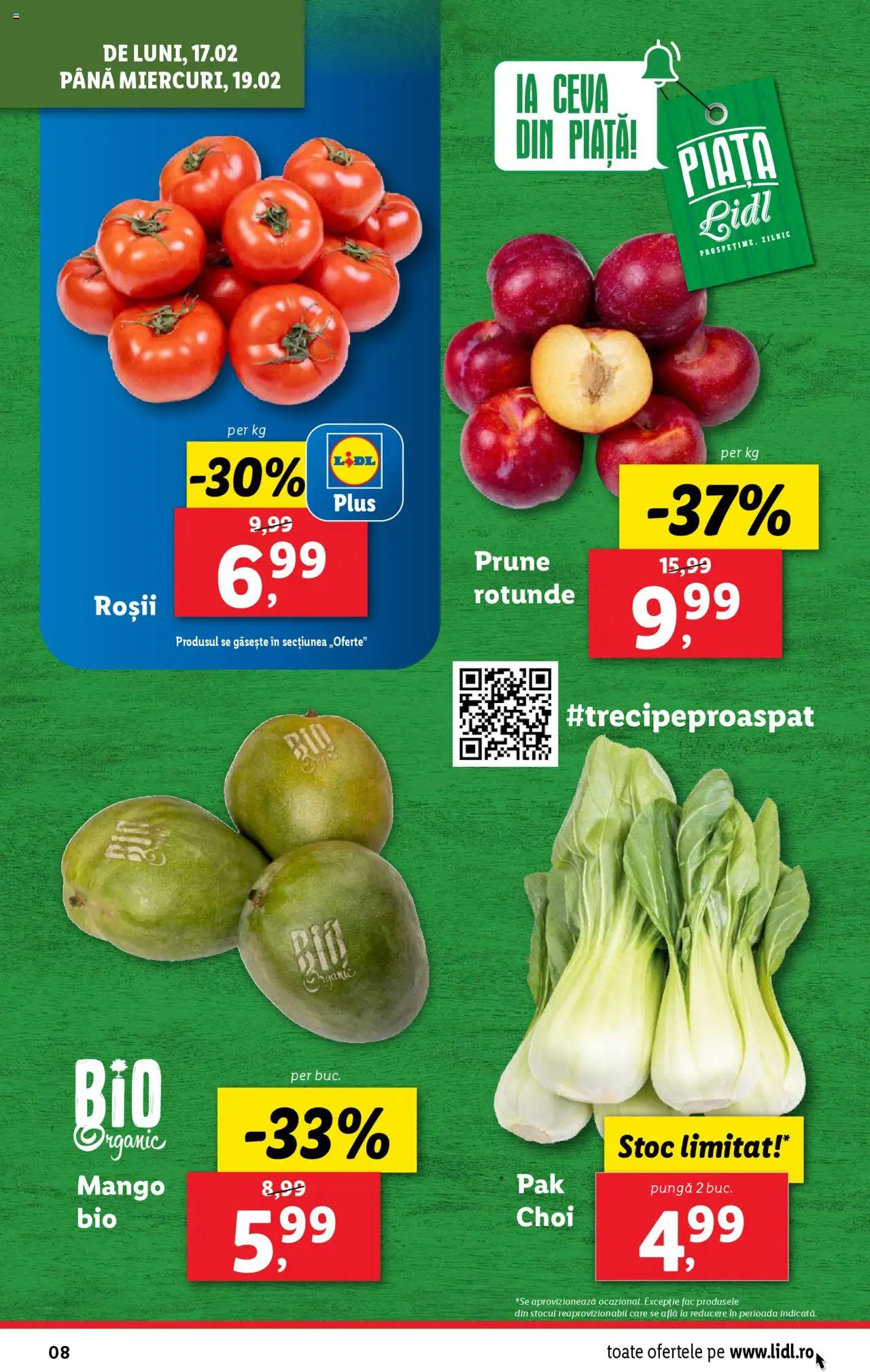 Catalog LIDL 17 - 23 Februarie 2025 | Pagina 8 | Produse: Pungă, Roșii, Prune, Mango