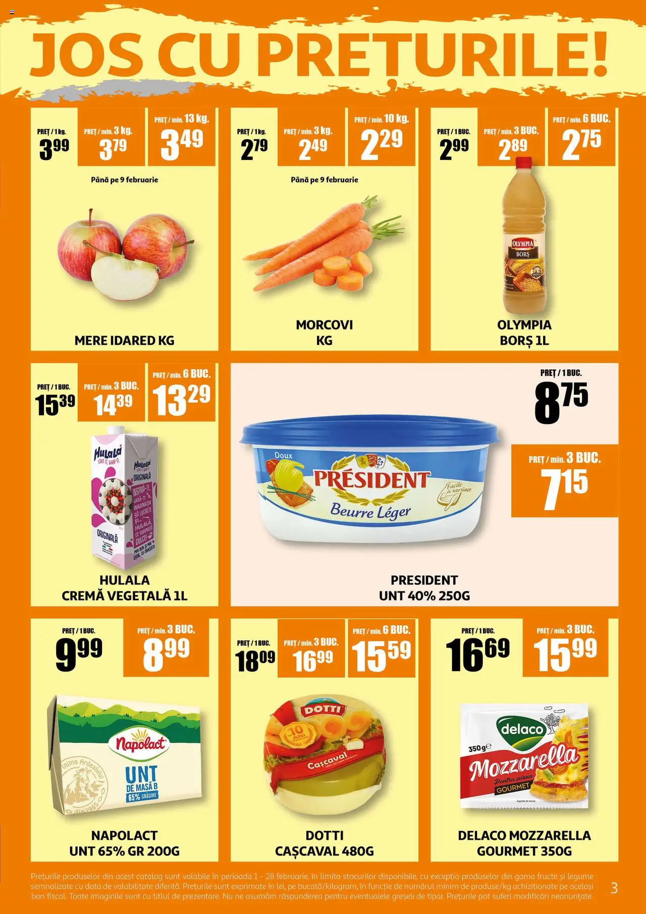 Catalog Auchan 1 - 28 Februarie 2025 | Pagina 3 | Produse: Borș, Mozzarella, Unt, Legume