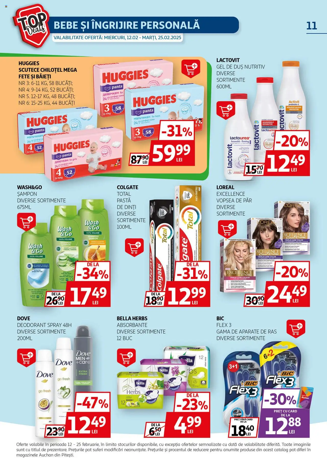 Catalog Auchan 12 - 25 Februarie 2025 | Pagina 11 | Produse: Aloe vera, Vopsea, Șampon, Gel de duș