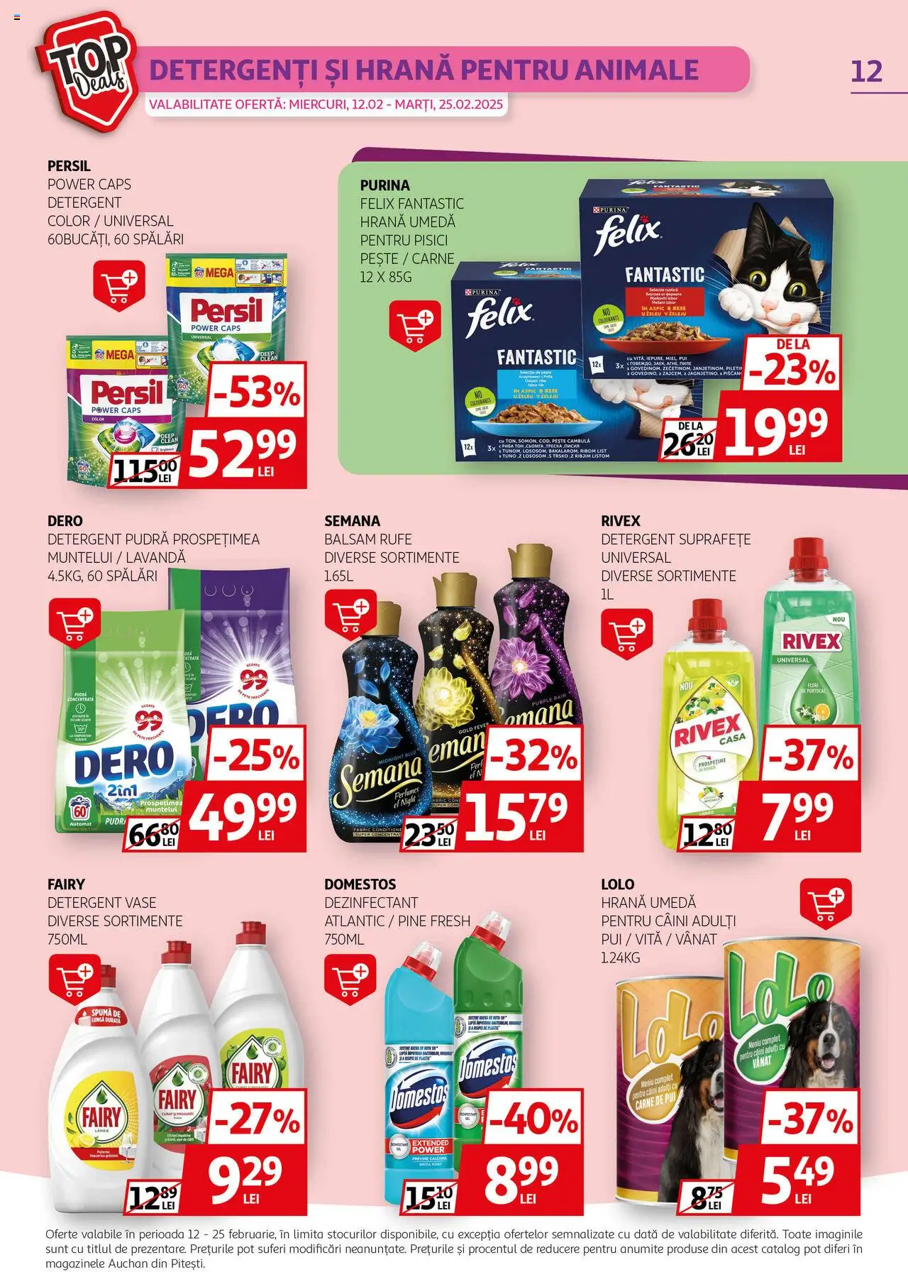 Catalog Auchan 12 - 25 Februarie 2025 | Pagina 12 | Produse: Pudră, Carne De Pui, Pește, Detergent