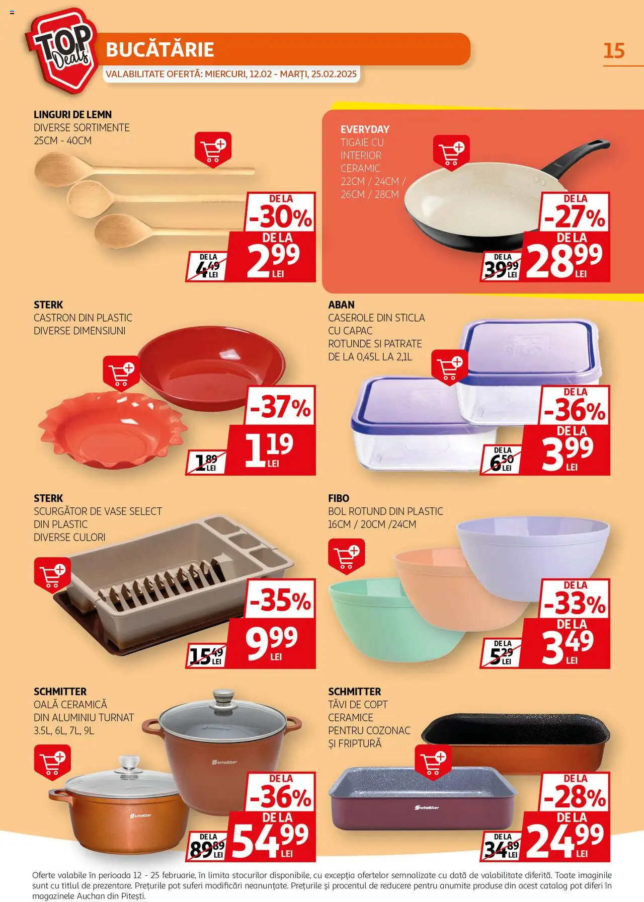 Catalog Auchan 12 - 25 Februarie 2025 | Pagina 15 | Produse: Tigaie, Caserole, Oală, Bol