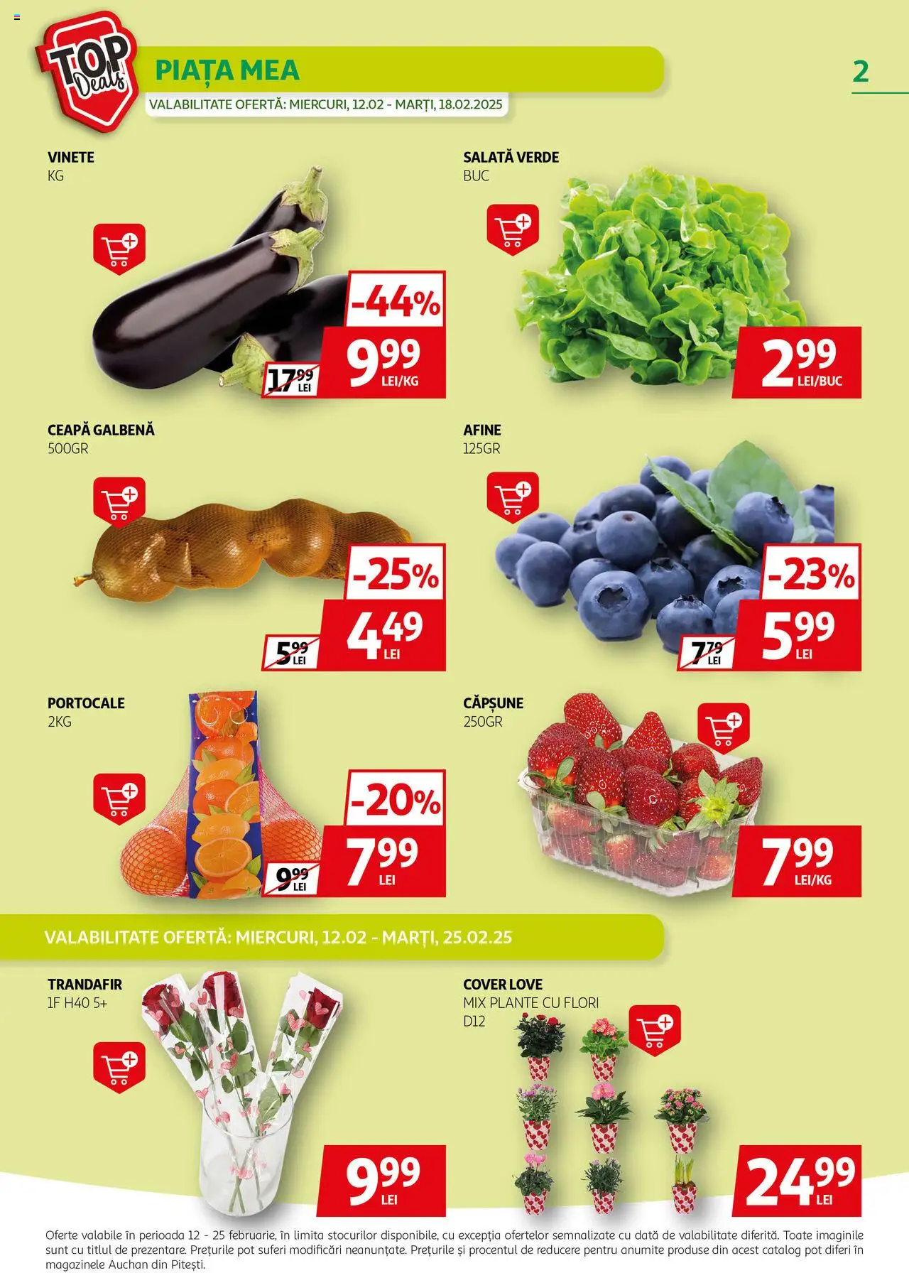 Catalog Auchan 12 - 25 Februarie 2025 | Pagina 2 | Produse: Afine, Trandafir, Ceapă galbenă, Ceapă