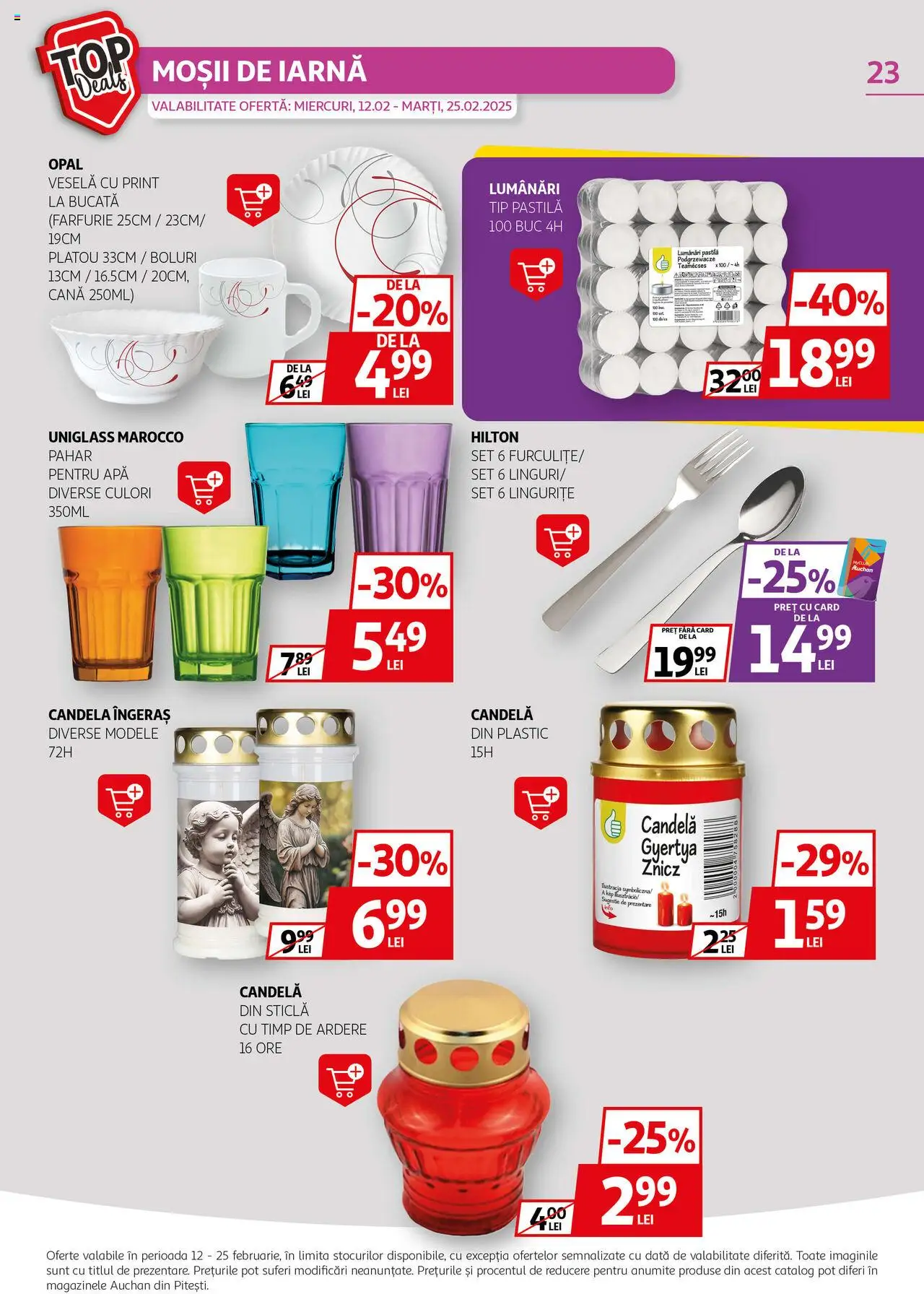 Catalog Auchan 12 - 25 Februarie 2025 | Pagina 23 | Produse: Farfurie, Apă