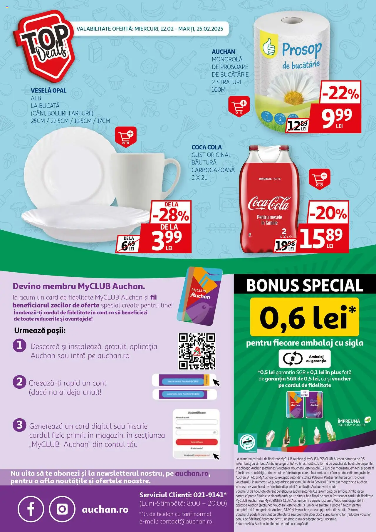Catalog Auchan 12 - 25 Februarie 2025 | Pagina 25 | Produse: Telefon, Prosoape de bucătărie, Bucătărie, Amerikan servis