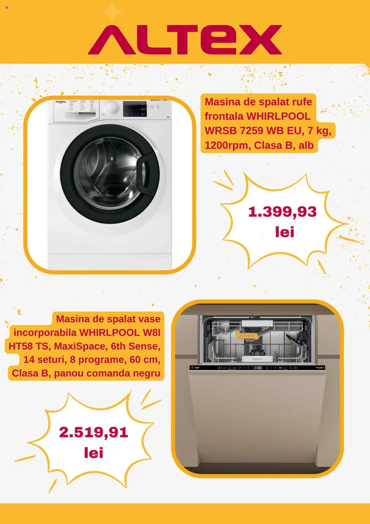 Catalog Altex 13 - 19 Februarie 2025 | Pagina 6 | Produse: Mașină De Spălat, Mașină De Spălat Vase