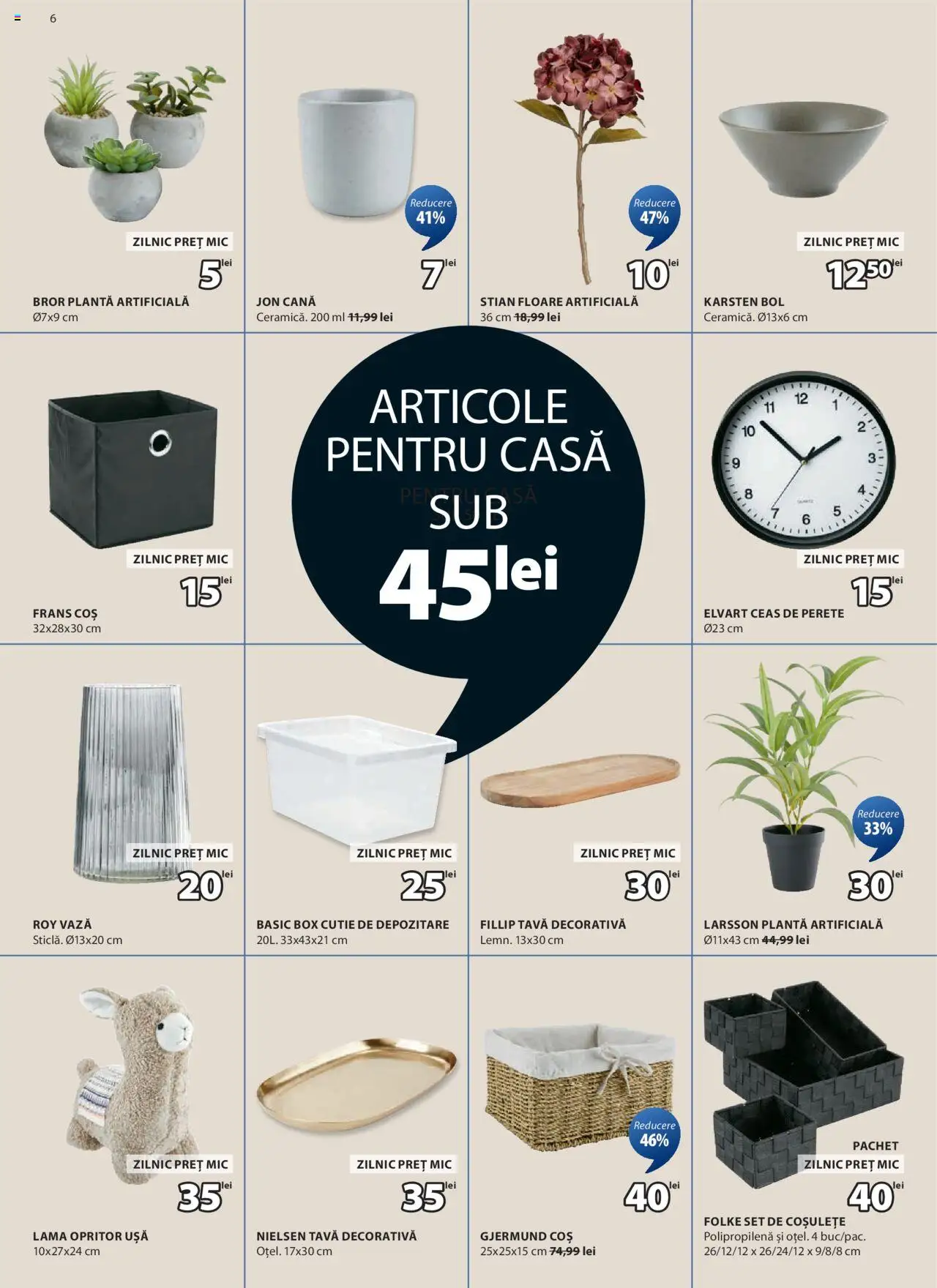 Catalog JYSK 13 Februarie - 6 Martie 2025 | Pagina 6 | Produse: Bol, Coș, Cutie, Floare artificială