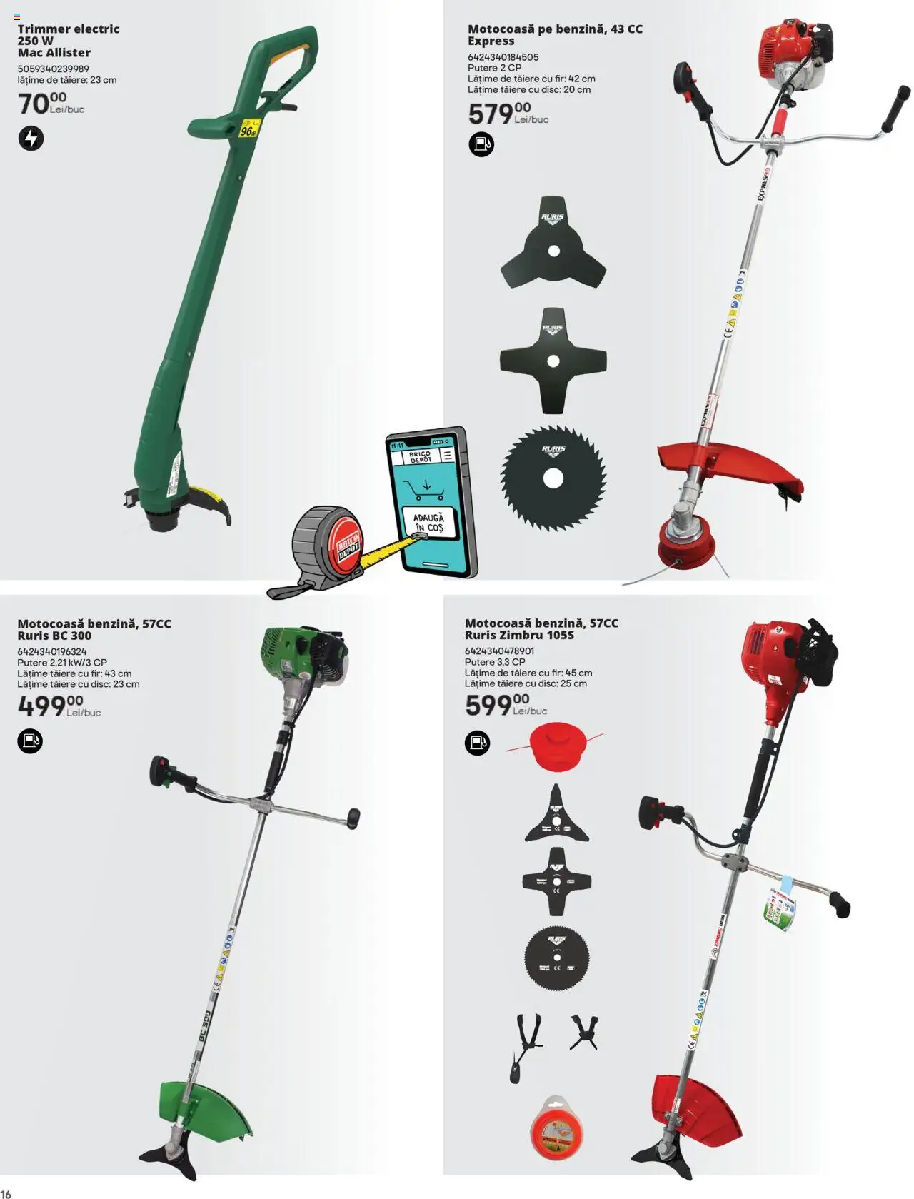 Catalog Brico Depot 14 Februarie - 31 Octombrie 2025 | Pagina 16 | Produse: Trimmer, Disc, Coș