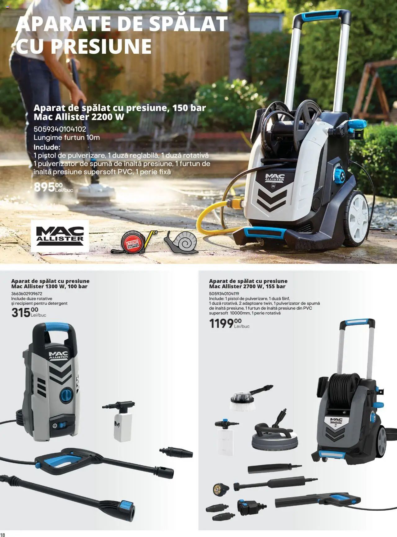 Catalog Brico Depot 14 Februarie - 31 Octombrie 2025 | Pagina 18 | Produse: Perie rotativă, Aparat de spălat cu presiune, Perie, Detergent