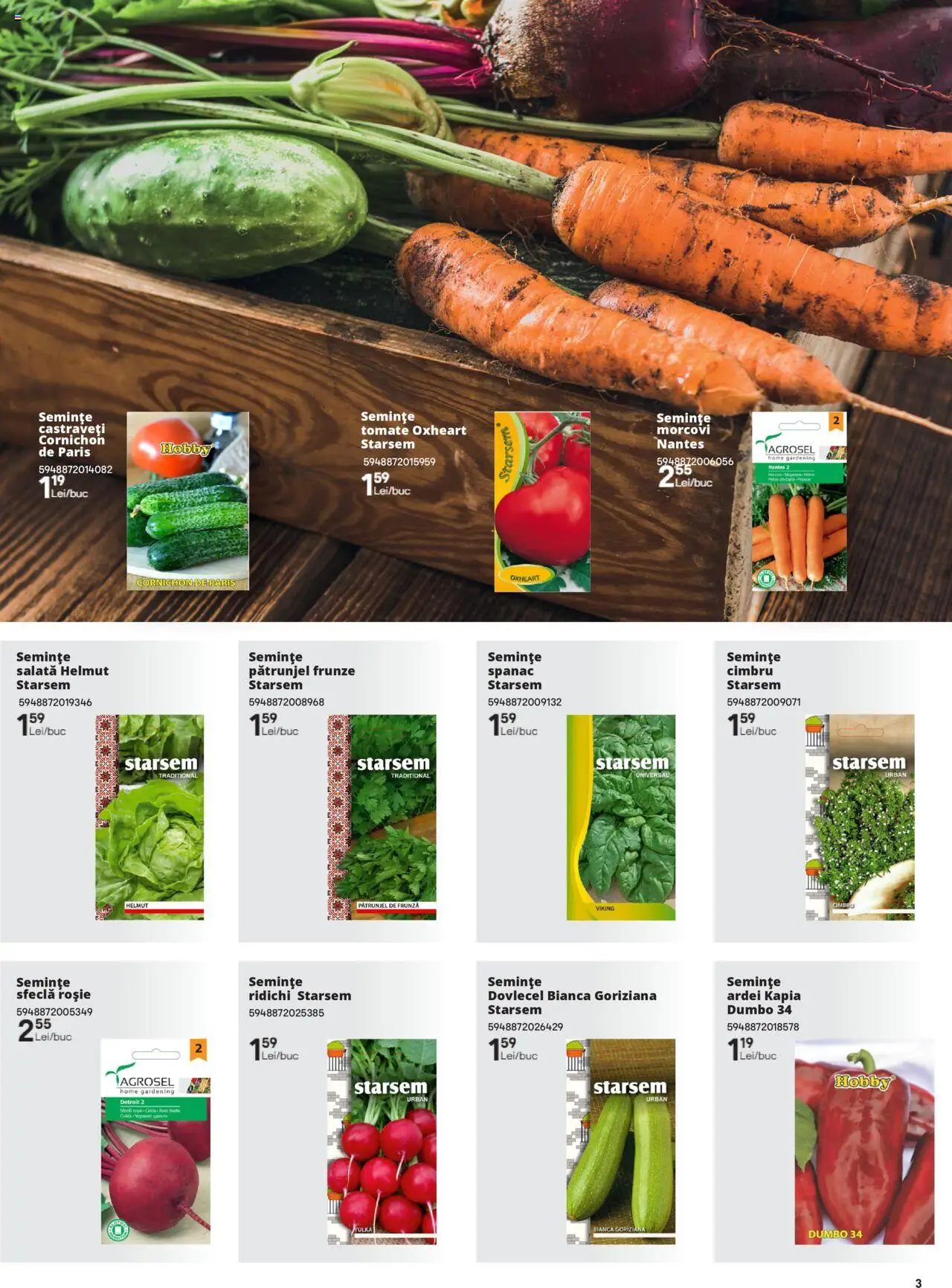 Catalog Brico Depot 14 Februarie - 31 Mai 2025 | Pagina 3 | Produse: Pătrunjel, Ardei, Morcovi, Salată