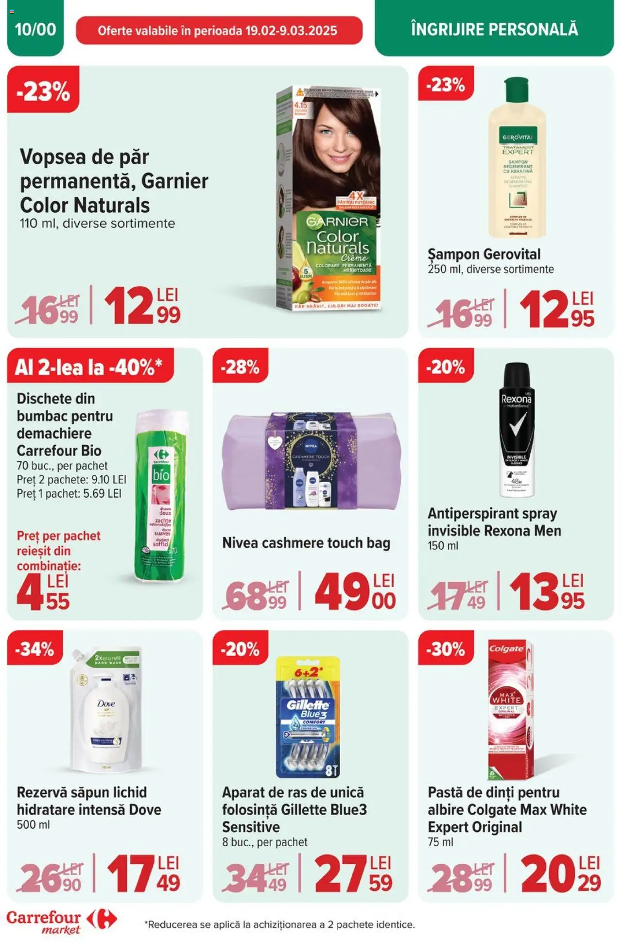 Catalog Carrefour 19 - 25 Februarie 2025 | Pagina 10 | Produse: Şerit ödül, Aparat De Ras, Săpun lichid, Rezervă săpun