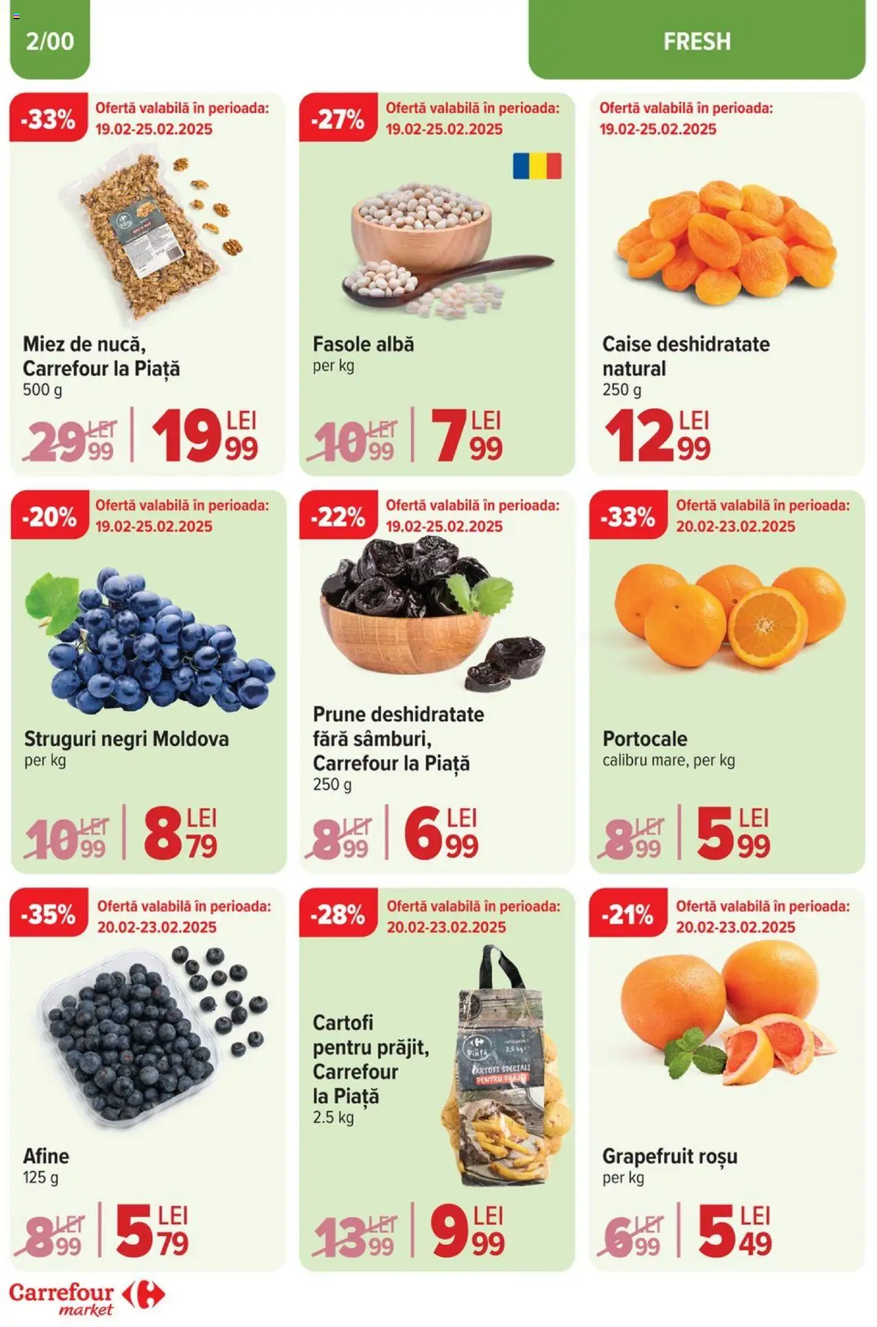 Catalog Carrefour 19 - 25 Februarie 2025 | Pagina 2 | Produse: Struguri, Afine, Ahtapot, Fasole albă