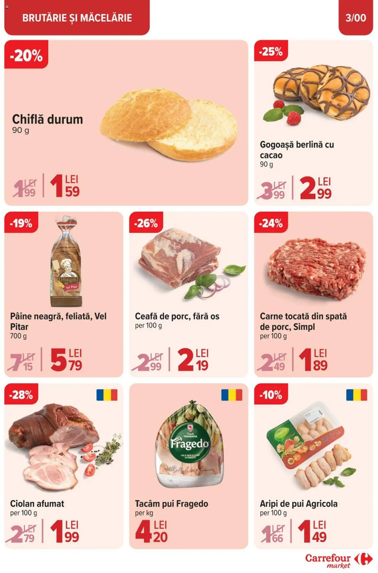 Catalog Carrefour 19 - 25 Februarie 2025 | Pagina 3 | Produse: Divan, Pâine, Carne tocată, Cacao