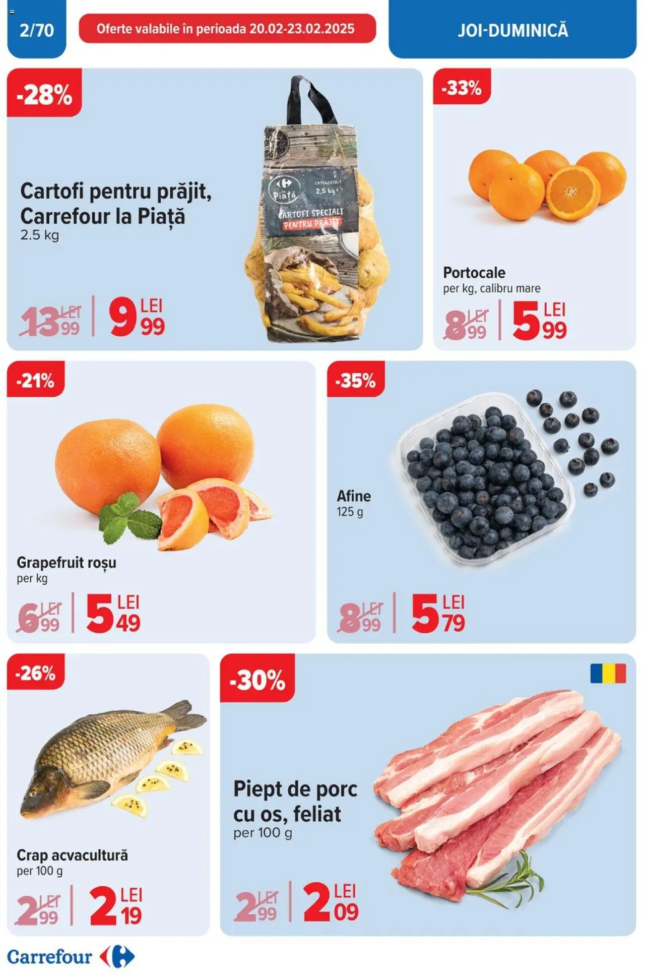 Catalog Carrefour 19 - 25 Februarie 2025 | Pagina 2 | Produse: Afine, Portocale, Cartofi