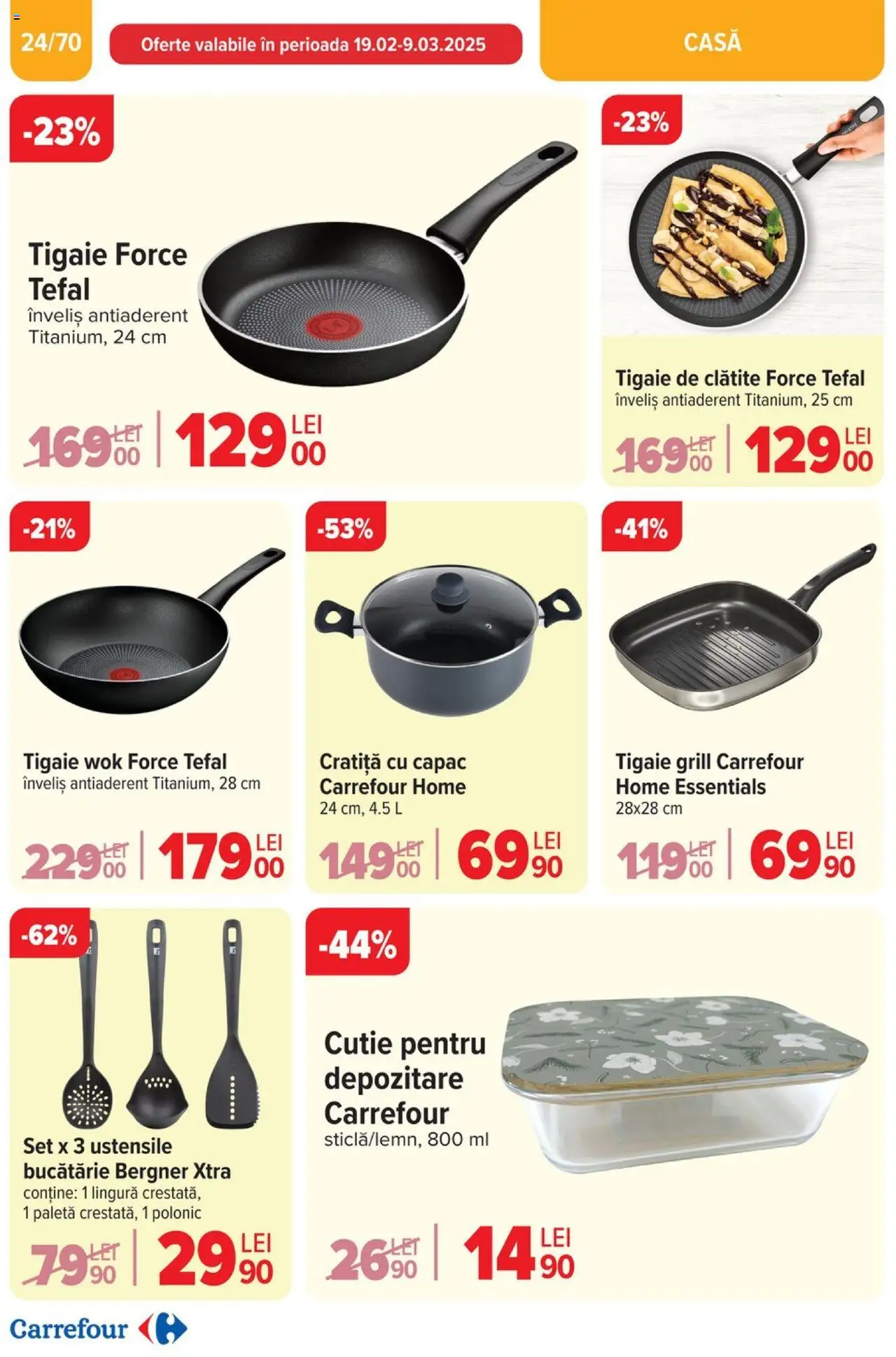 Catalog Carrefour 19 - 25 Februarie 2025 | Pagina 26 | Produse: Tigaie, Grill, Cutie, Cutie pentru depozitare
