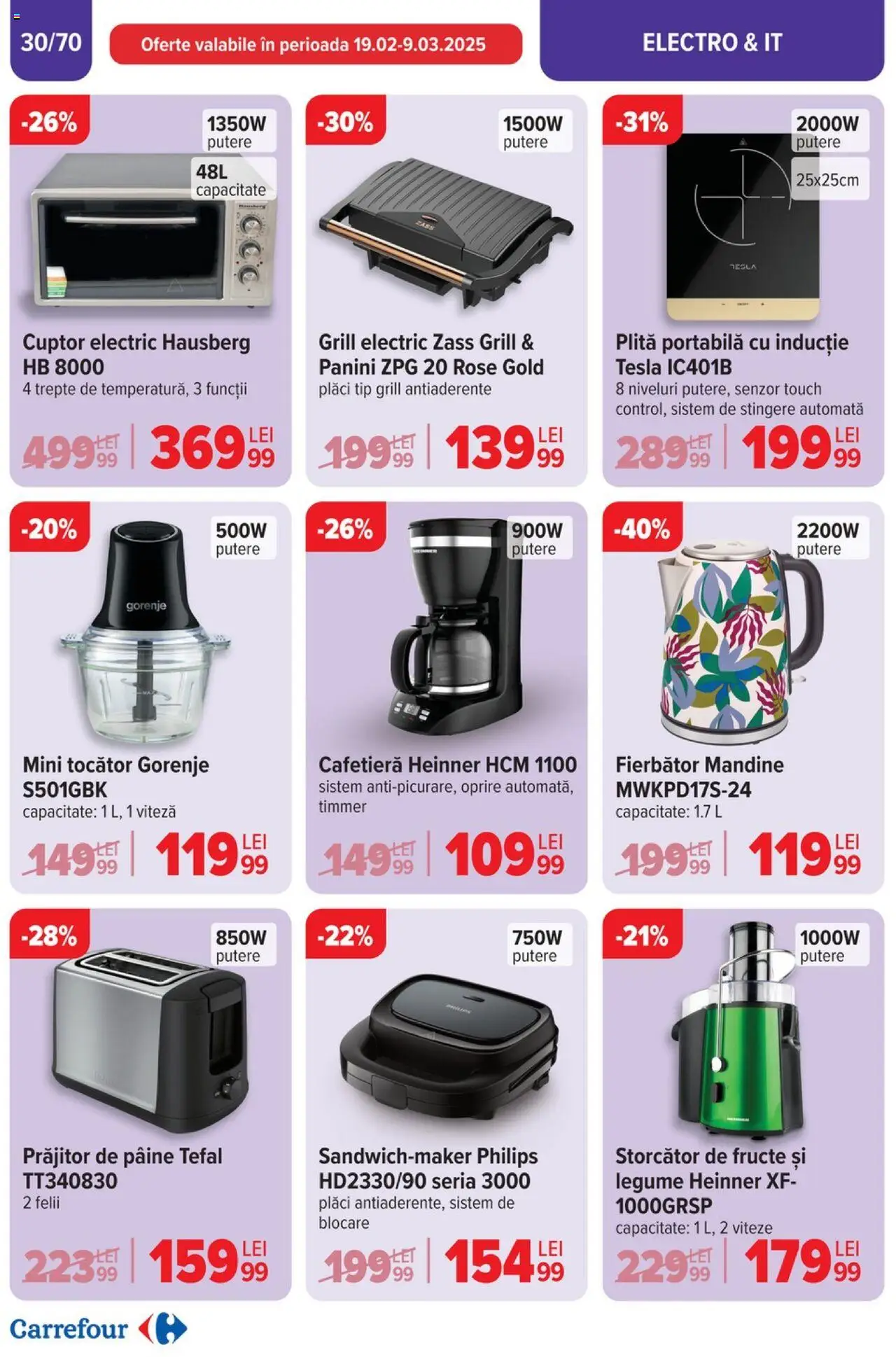 Catalog Carrefour 19 - 25 Februarie 2025 | Pagina 32 | Produse: Grill, Storcător de fructe, Tocător, Pâine