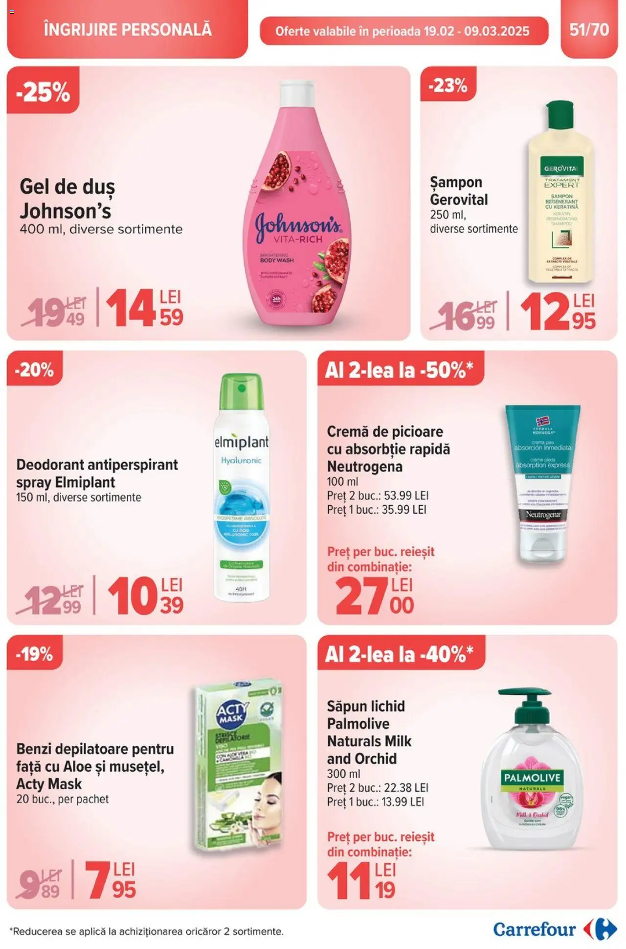 Catalog Carrefour 19 - 25 Februarie 2025 | Pagina 53 | Produse: Body, Cremă, Gel de duș, Antiperspirant