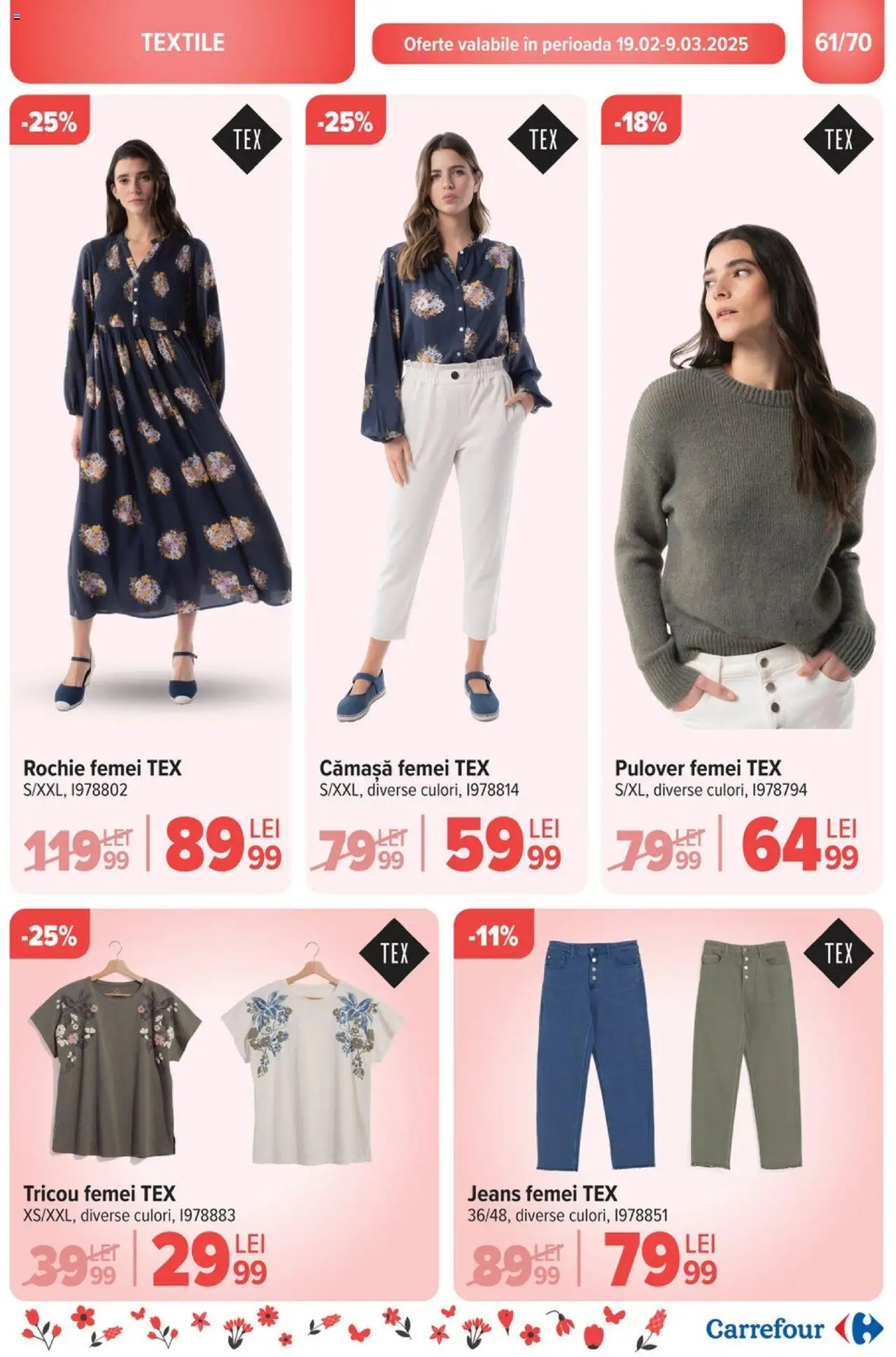 Catalog Carrefour 19 - 25 Februarie 2025 | Pagina 63 | Produse: Rochie, Tricou, Pulover