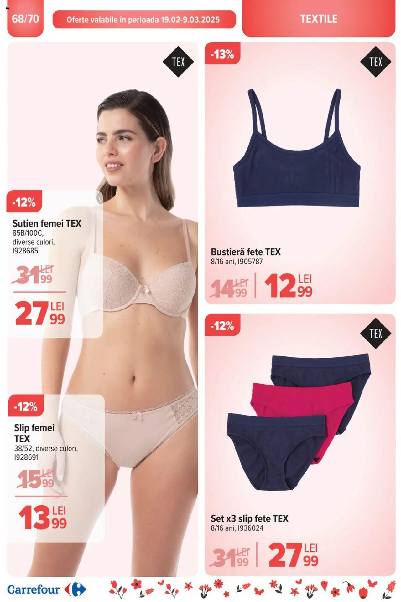 Catalog Carrefour 19 - 25 Februarie 2025 | Pagina 70 | Produse: Bustieră, Sutien, Slip
