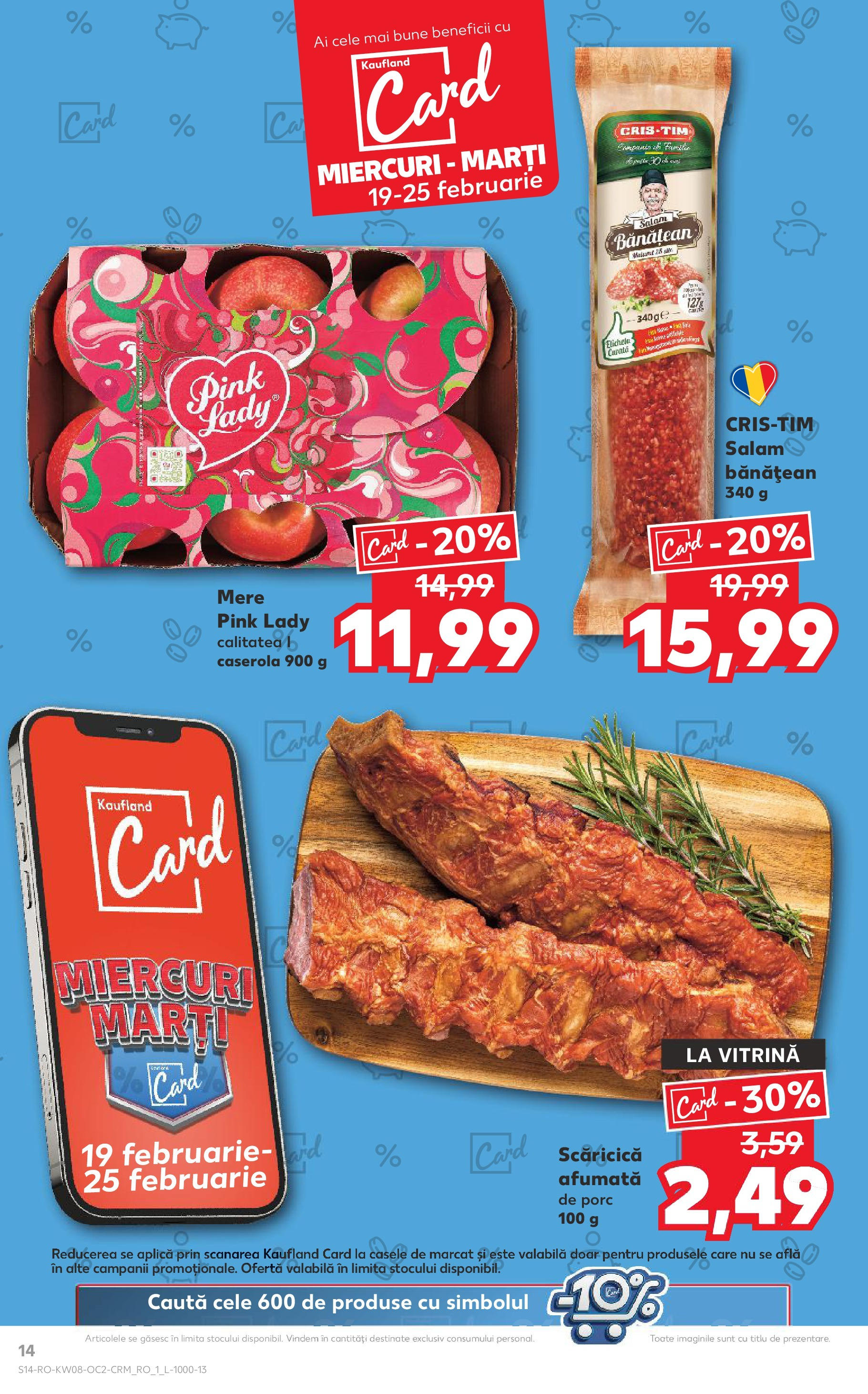 Catalog Kaufland 19 - 25 Februarie 2025 | Pagina 14 | Produse: Vitrină, Salam, Mere