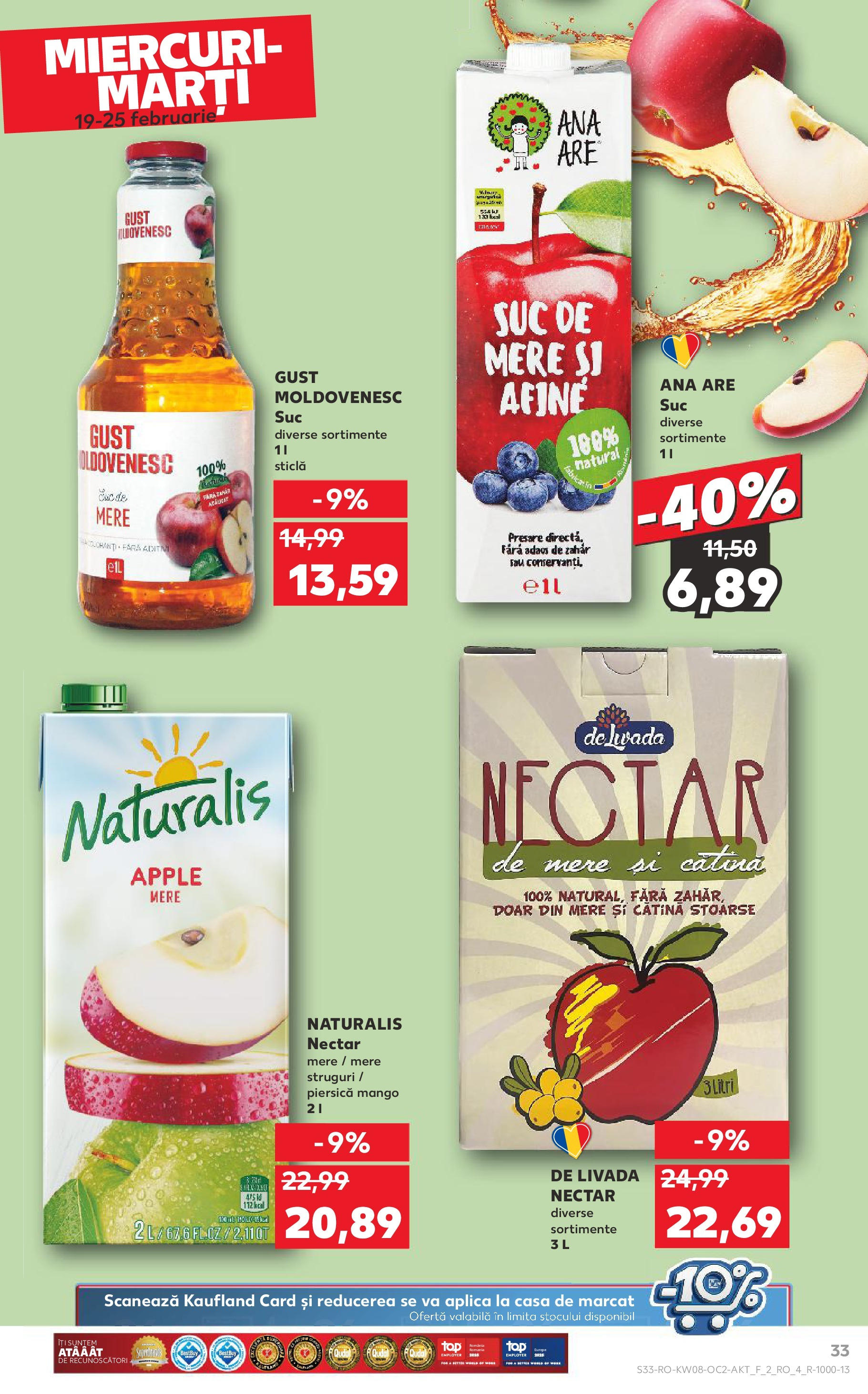 Catalog Kaufland 19 - 25 Februarie 2025 | Pagina 33 | Produse: Piersică, Afine, Apple, Suc