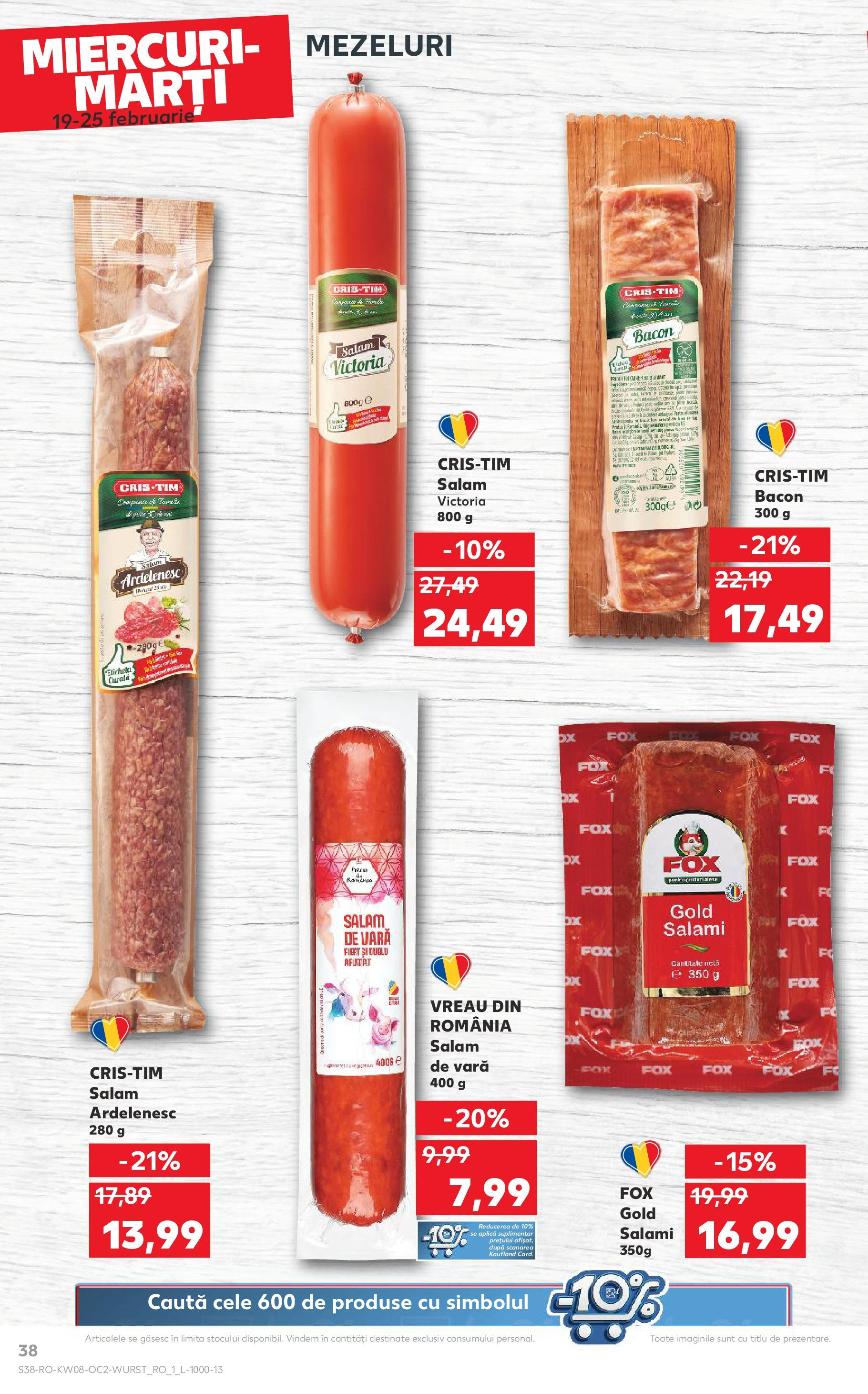 Catalog Kaufland 19 - 25 Februarie 2025 | Pagina 38 | Produse: Bacon, Salam