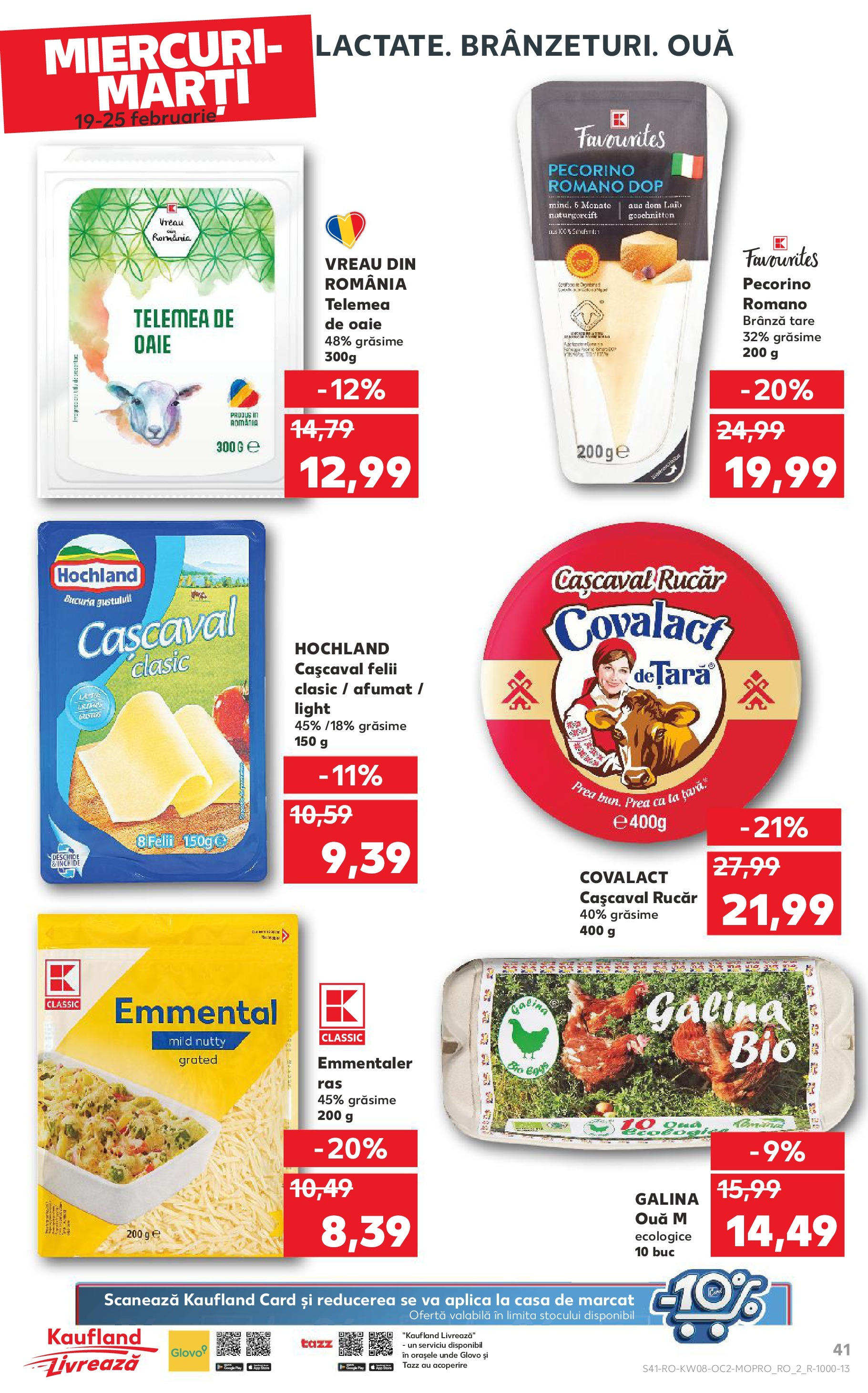 Catalog Kaufland 19 - 25 Februarie 2025 | Pagina 41 | Produse: Cașcaval, Brânză, Ouă
