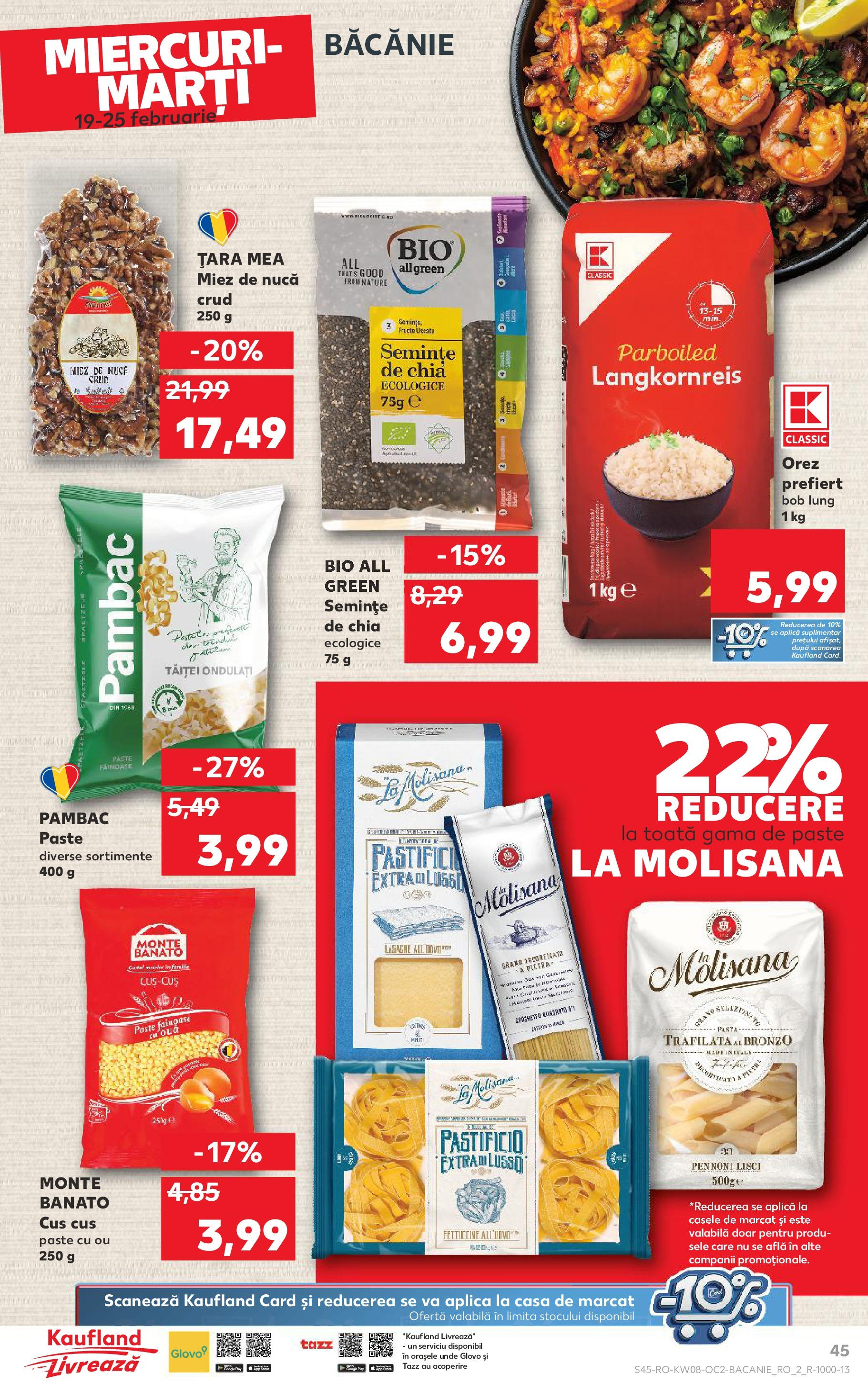 Catalog Kaufland 19 - 25 Februarie 2025 | Pagina 45 | Produse: Şerit ödül, Semințe, Orez, Paste