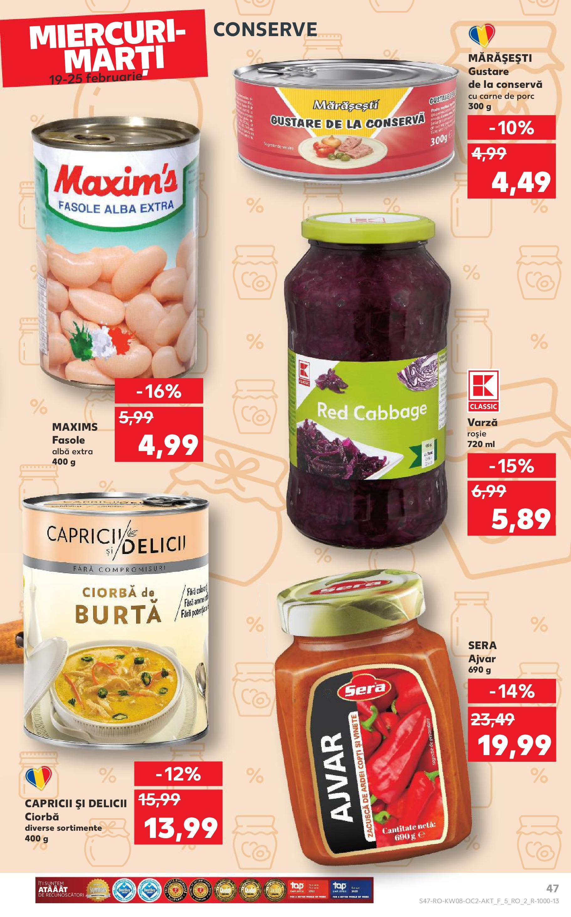 Catalog Kaufland 19 - 25 Februarie 2025 | Pagina 47 | Produse: Ardei, Carne De Porc, Fasole albă, Zacuscă