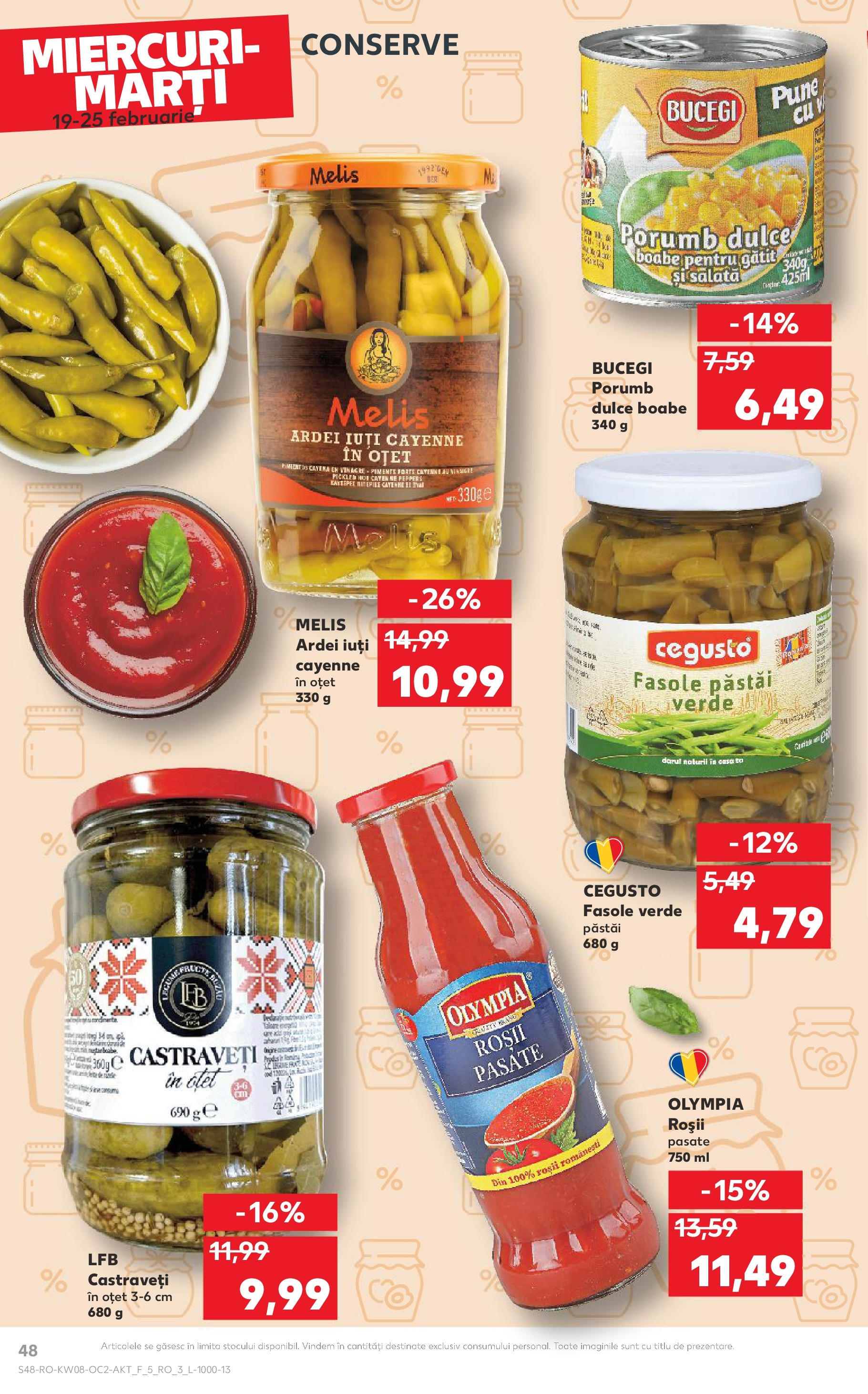 Catalog Kaufland 19 - 25 Februarie 2025 | Pagina 48 | Produse: Ardei, Oțet, Roșii, Fasole verde