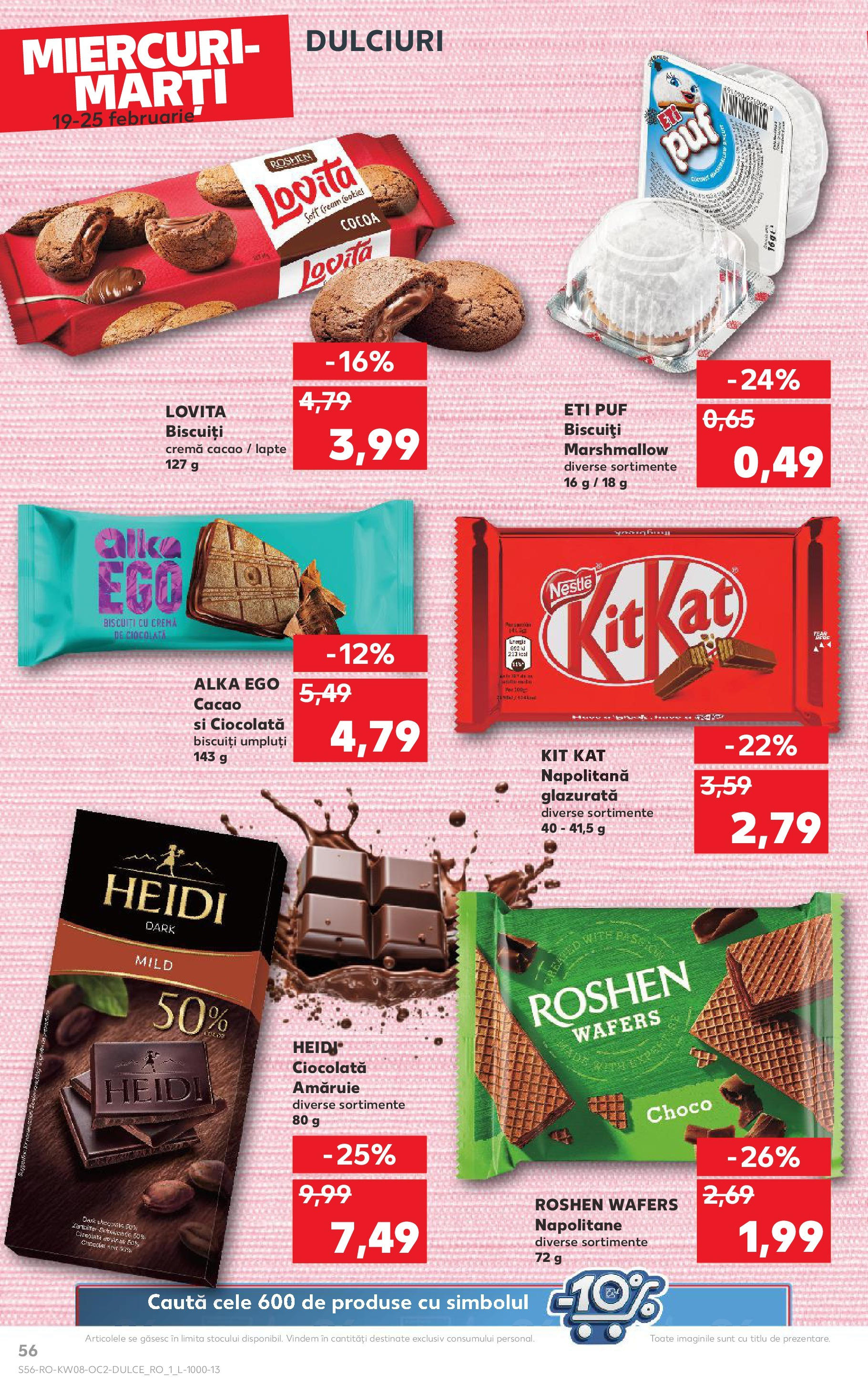 Catalog Kaufland 19 - 25 Februarie 2025 | Pagina 56 | Produse: Napolitane, Cremă, Ciocolată, Biscuiți