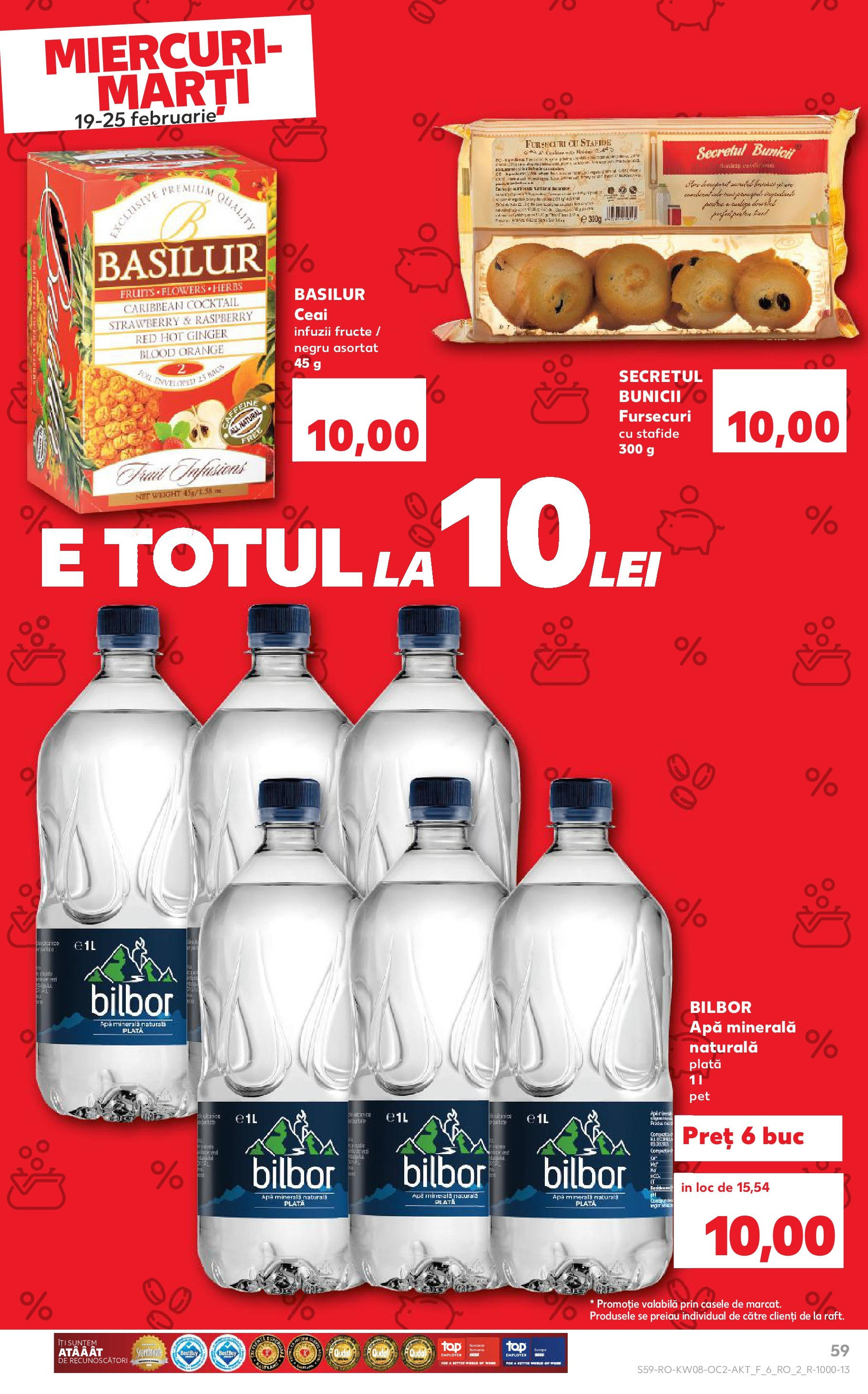 Catalog Kaufland 19 - 25 Februarie 2025 | Pagina 59 | Produse: Yazı tahtası kalemi, Ceai, Stafide, Apă