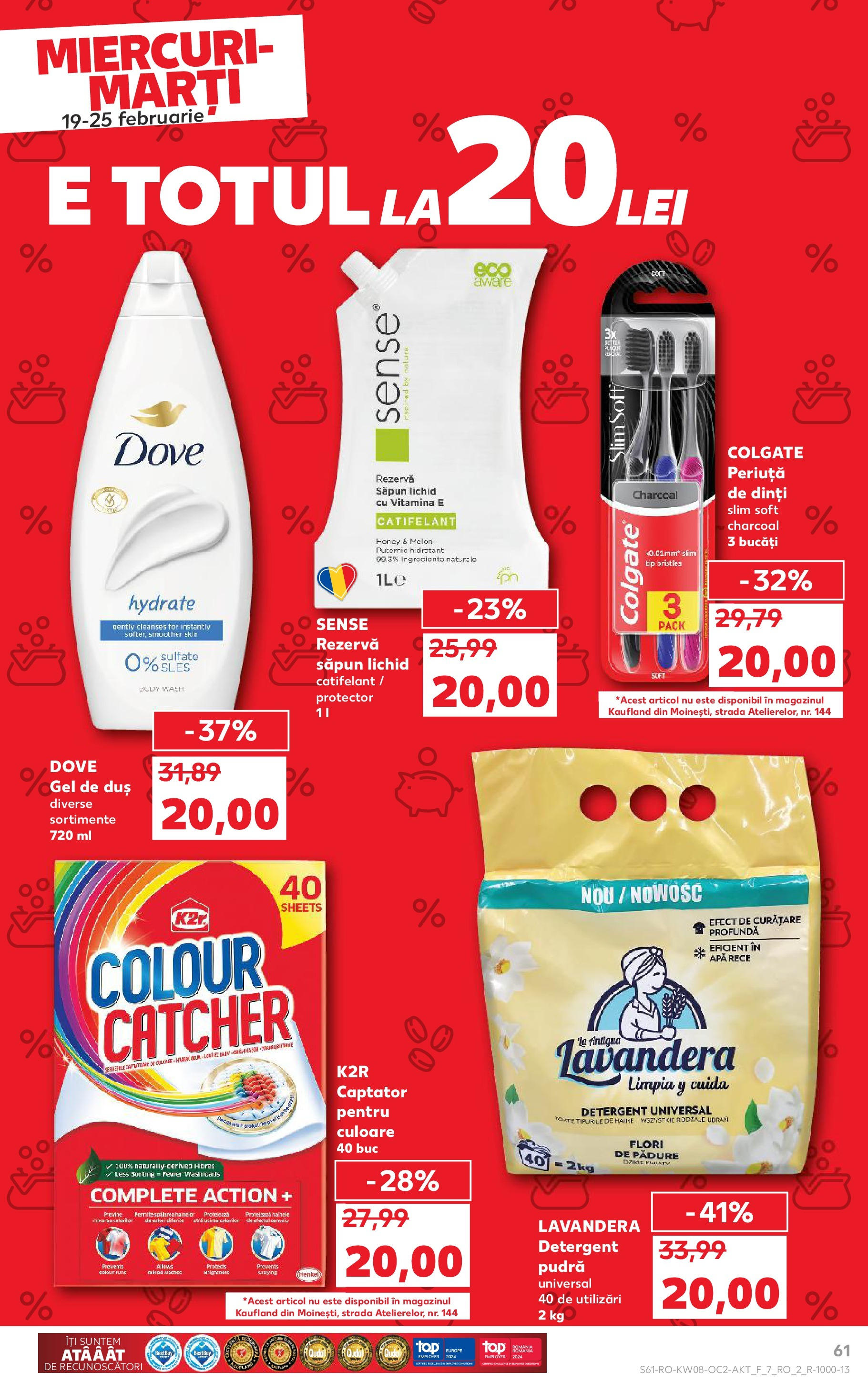 Catalog Kaufland 19 - 25 Februarie 2025 | Pagina 61 | Produse: Duș, Detergent, Haine, Apă