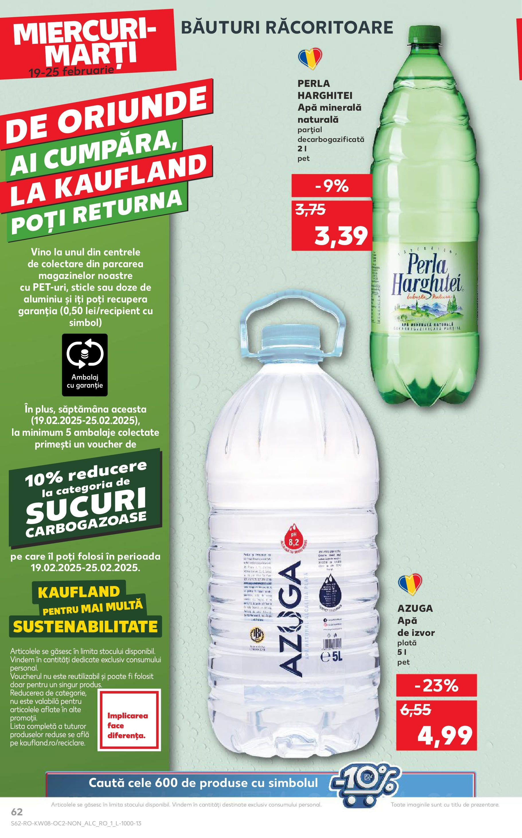 Catalog Kaufland 19 - 25 Februarie 2025 | Pagina 62 | Produse: Yazı tahtası kalemi, Apă