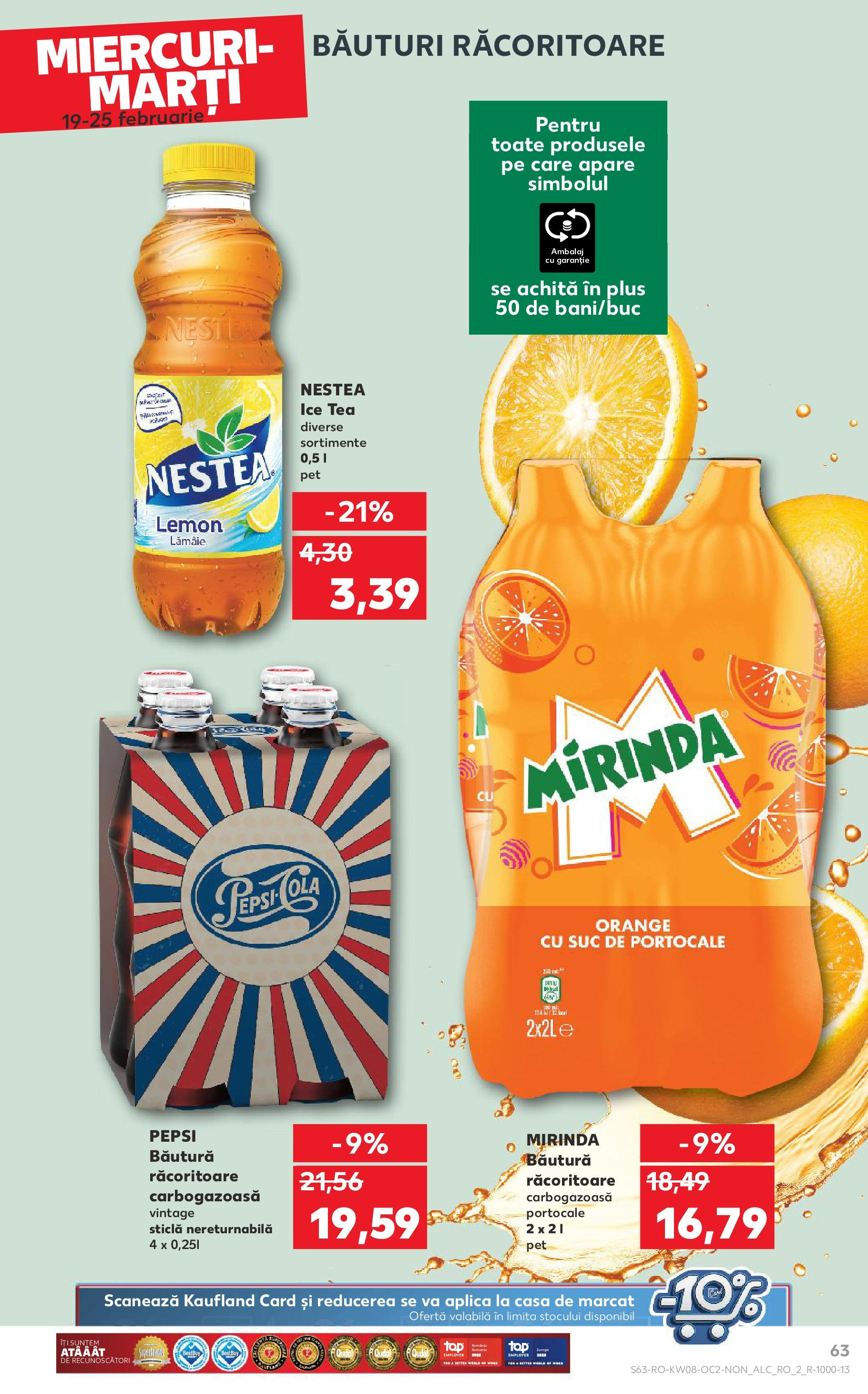 Catalog Kaufland 19 - 25 Februarie 2025 | Pagina 63 | Produse: Amerikan servis, Suc, Portocale, Ice tea