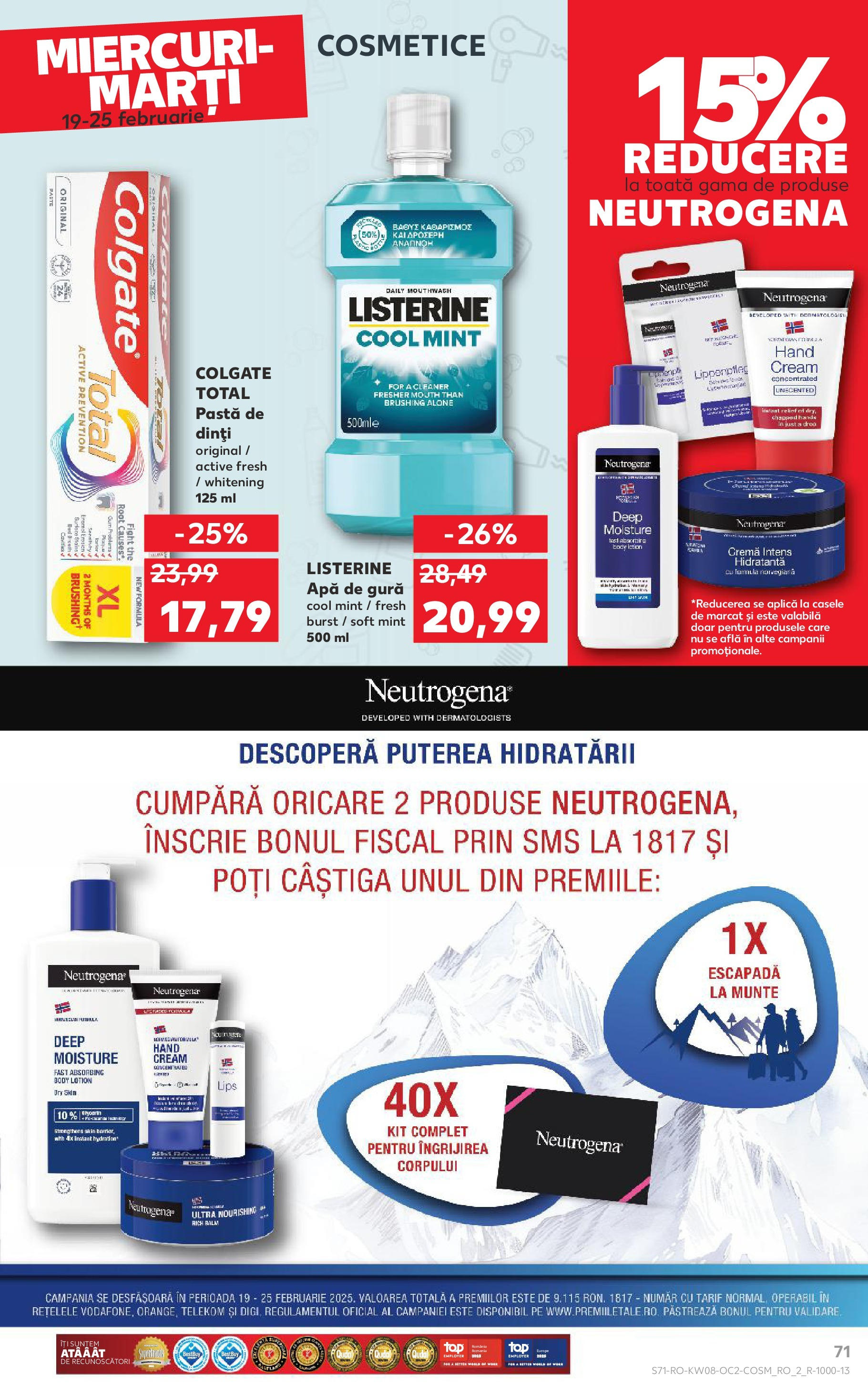 Catalog Kaufland 19 - 25 Februarie 2025 | Pagina 71 | Produse: Body, Cremă, Apă de gură, Paste