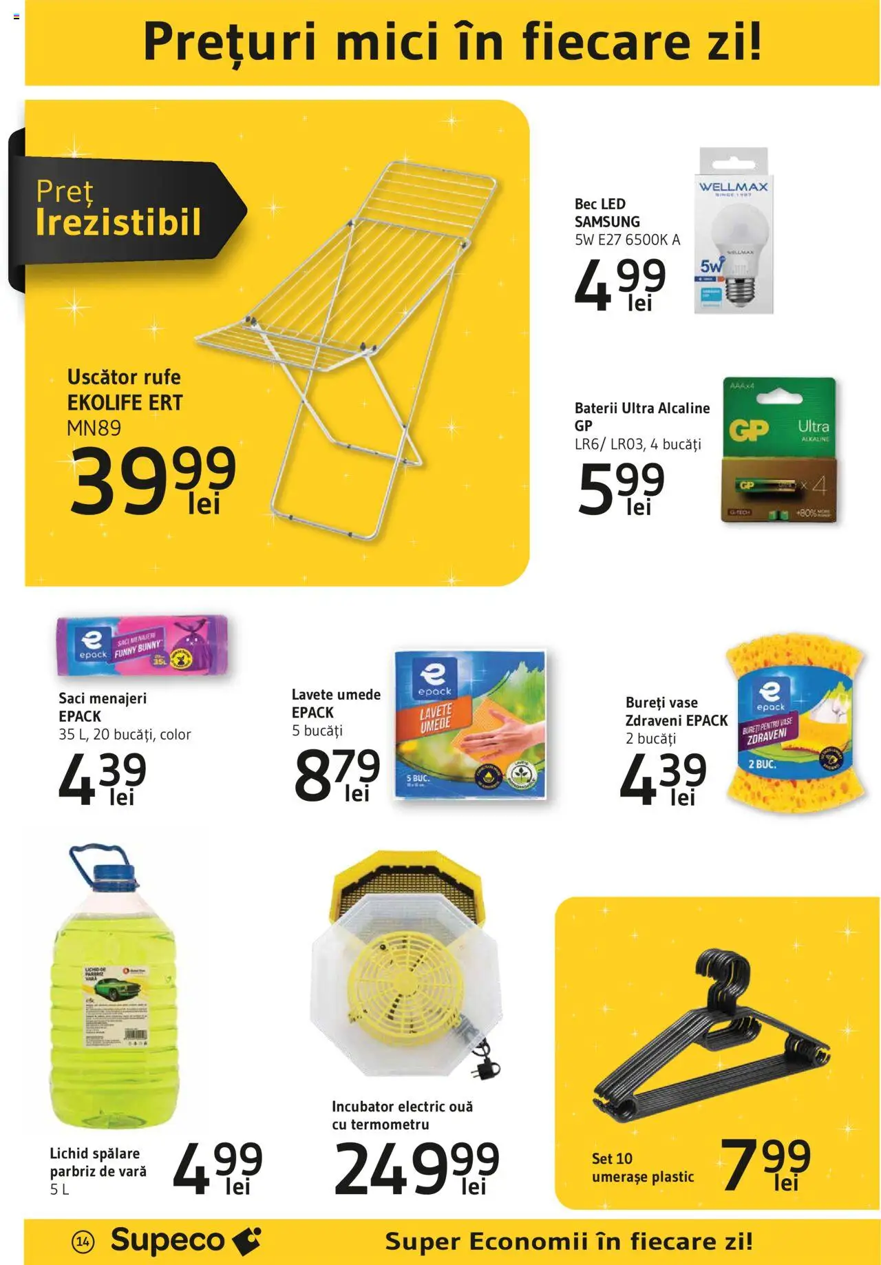 Catalog Supeco 20 Februarie - 5 Martie 2025 | Pagina 14 | Produse: Bec, Uscător, Saci menajeri, Babak
