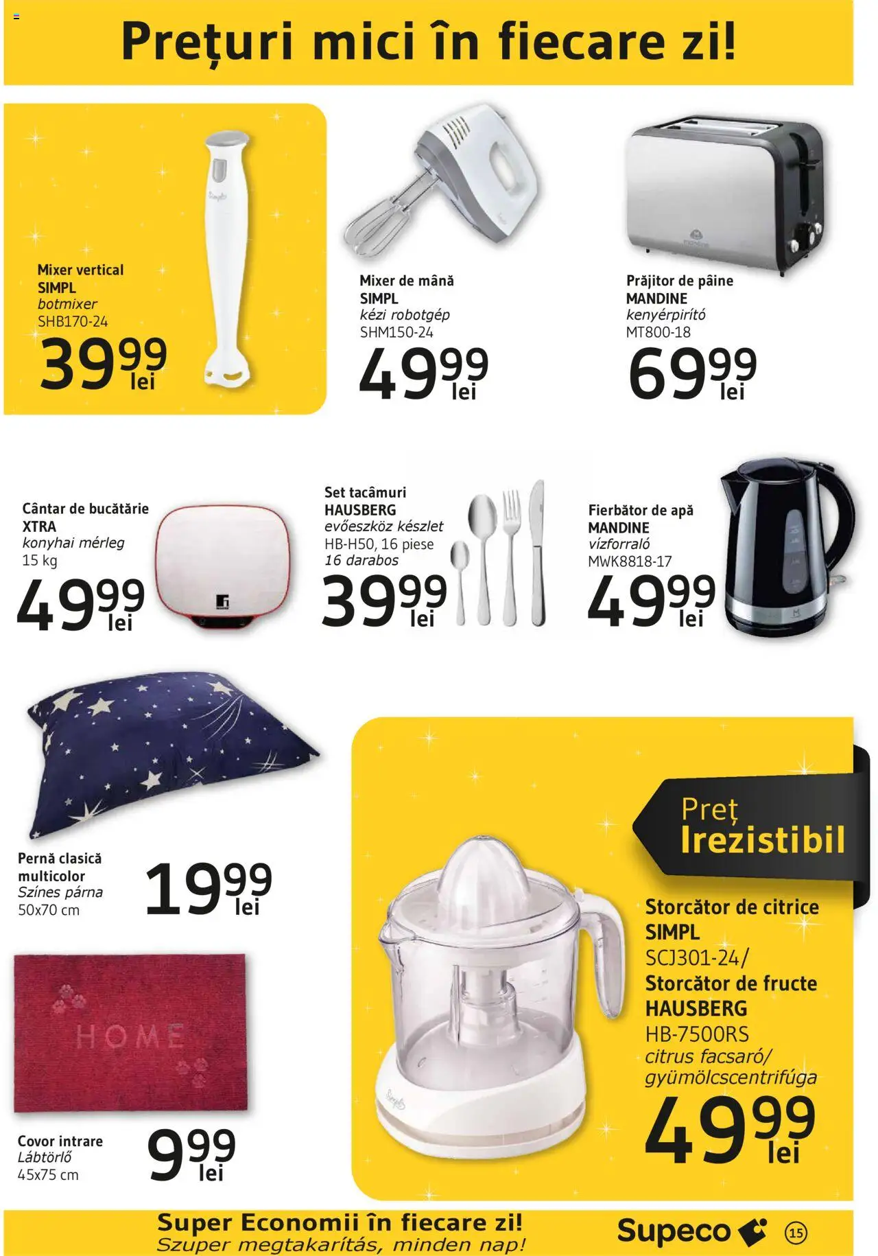 Catalog Supeco 20 Februarie - 5 Martie 2025 | Pagina 15 | Produse: Mixer, Pernă, Bucătărie, Mici