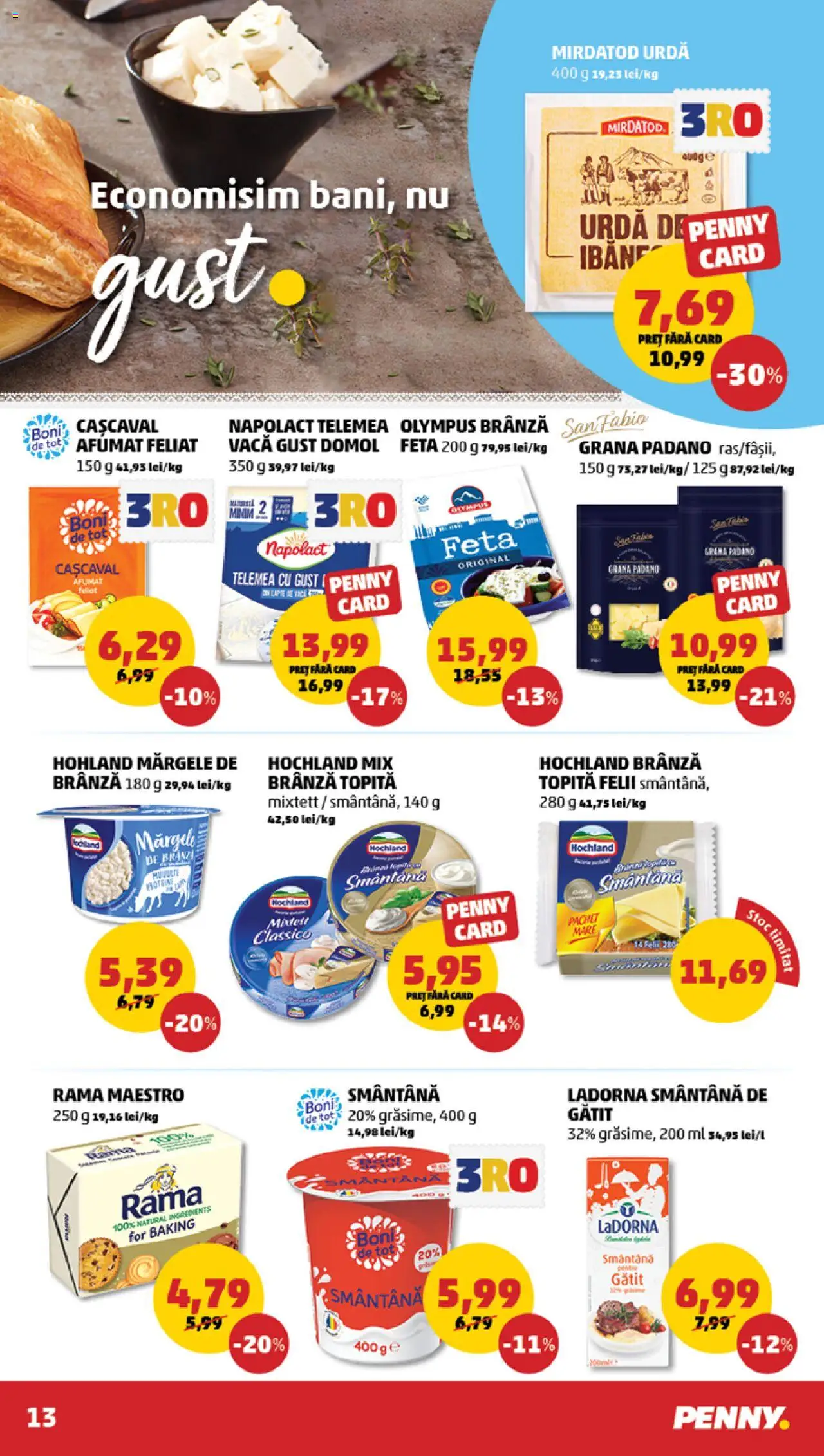Catalog PENNY Market 19 - 25 Februarie 2025 | Pagina 13 | Produse: Cașcaval, Brânză, Smântână