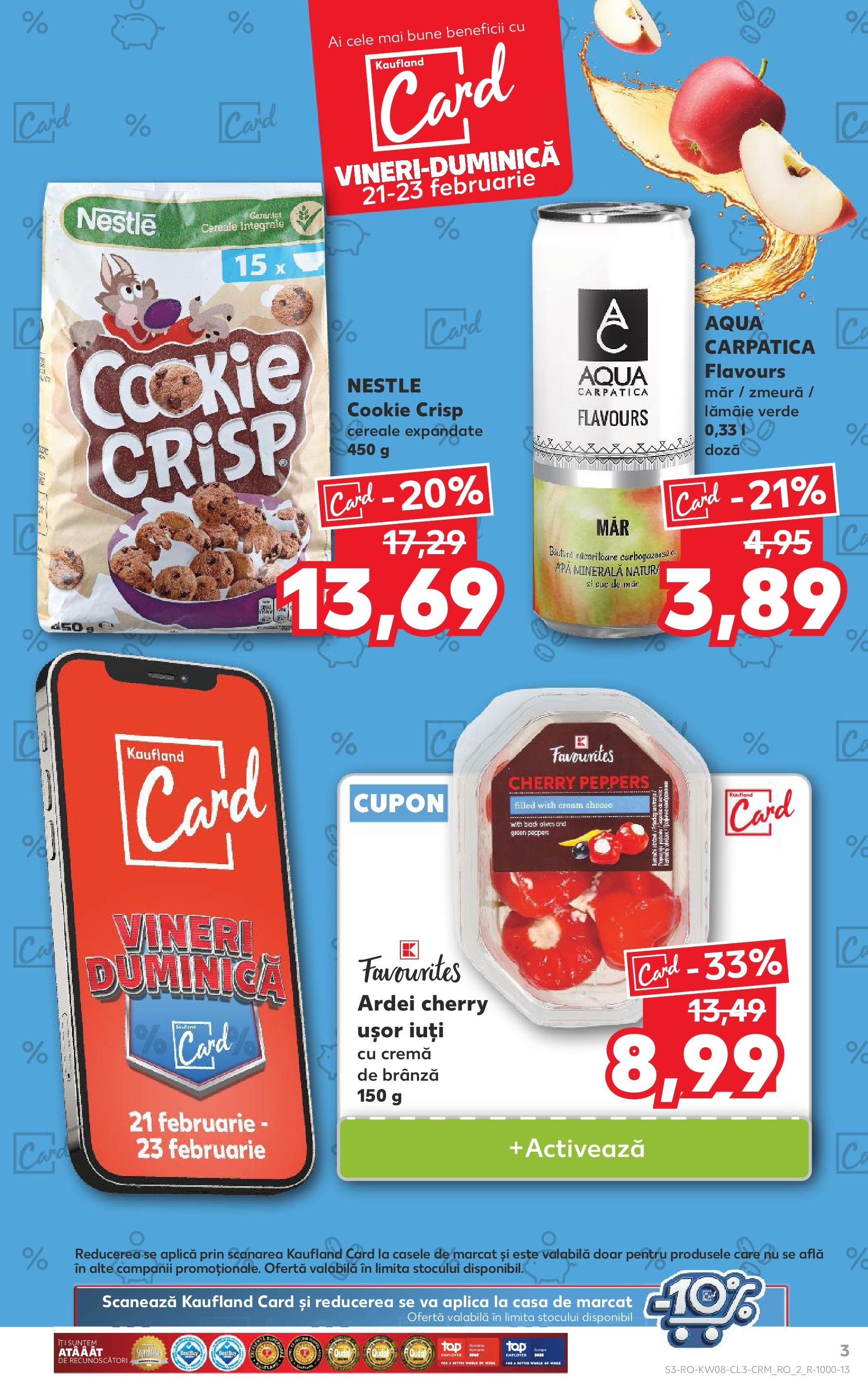 Catalog Kaufland 21 - 23 Februarie 2025 | Pagina 3 | Produse: Ardei, Cremă de brânză, Apă, Lămâie