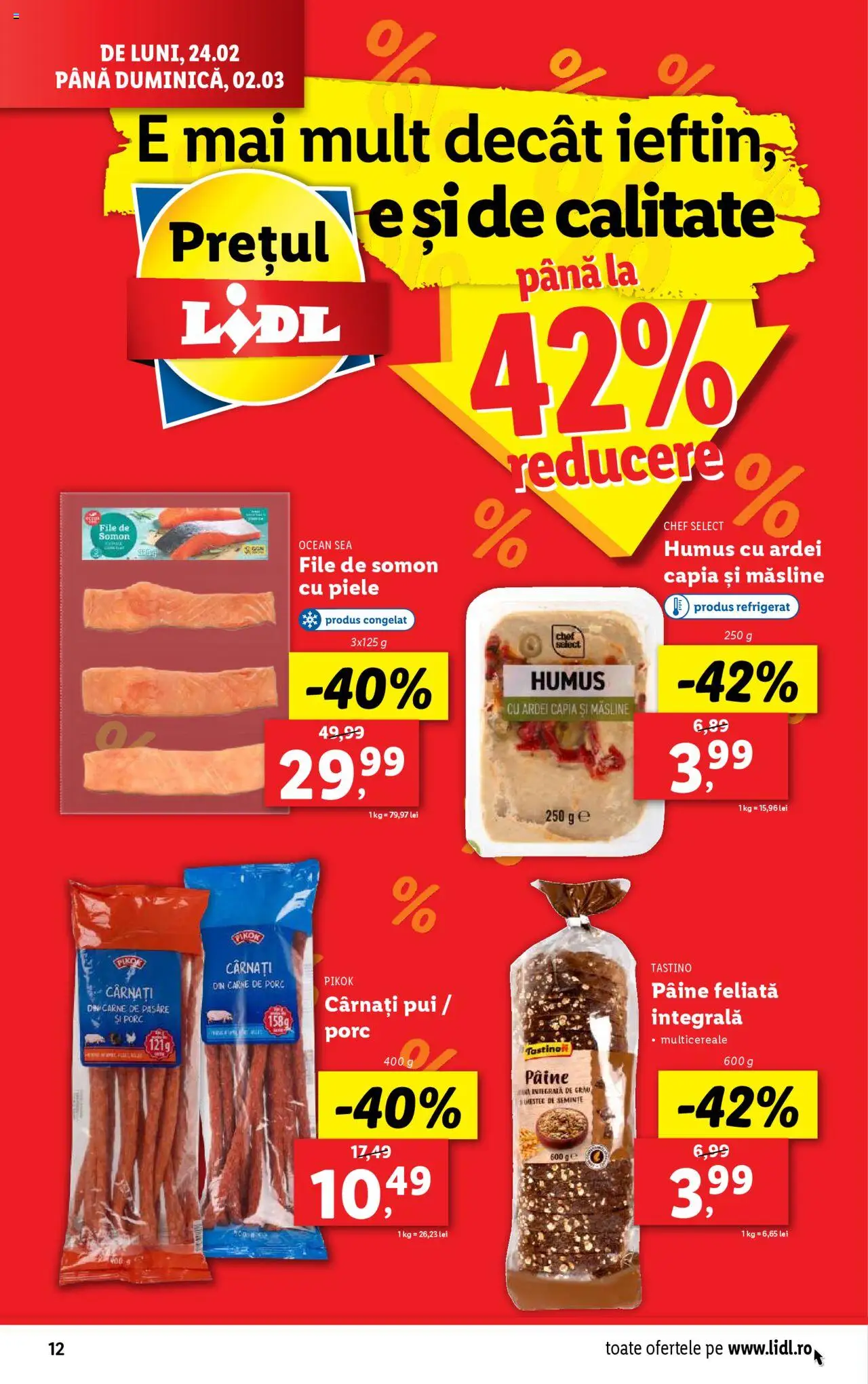 Catalog LIDL 24 Februarie - 2 Martie 2025 | Pagina 12 | Produse: Măsline, Semințe, Pâine, Carne De Porc