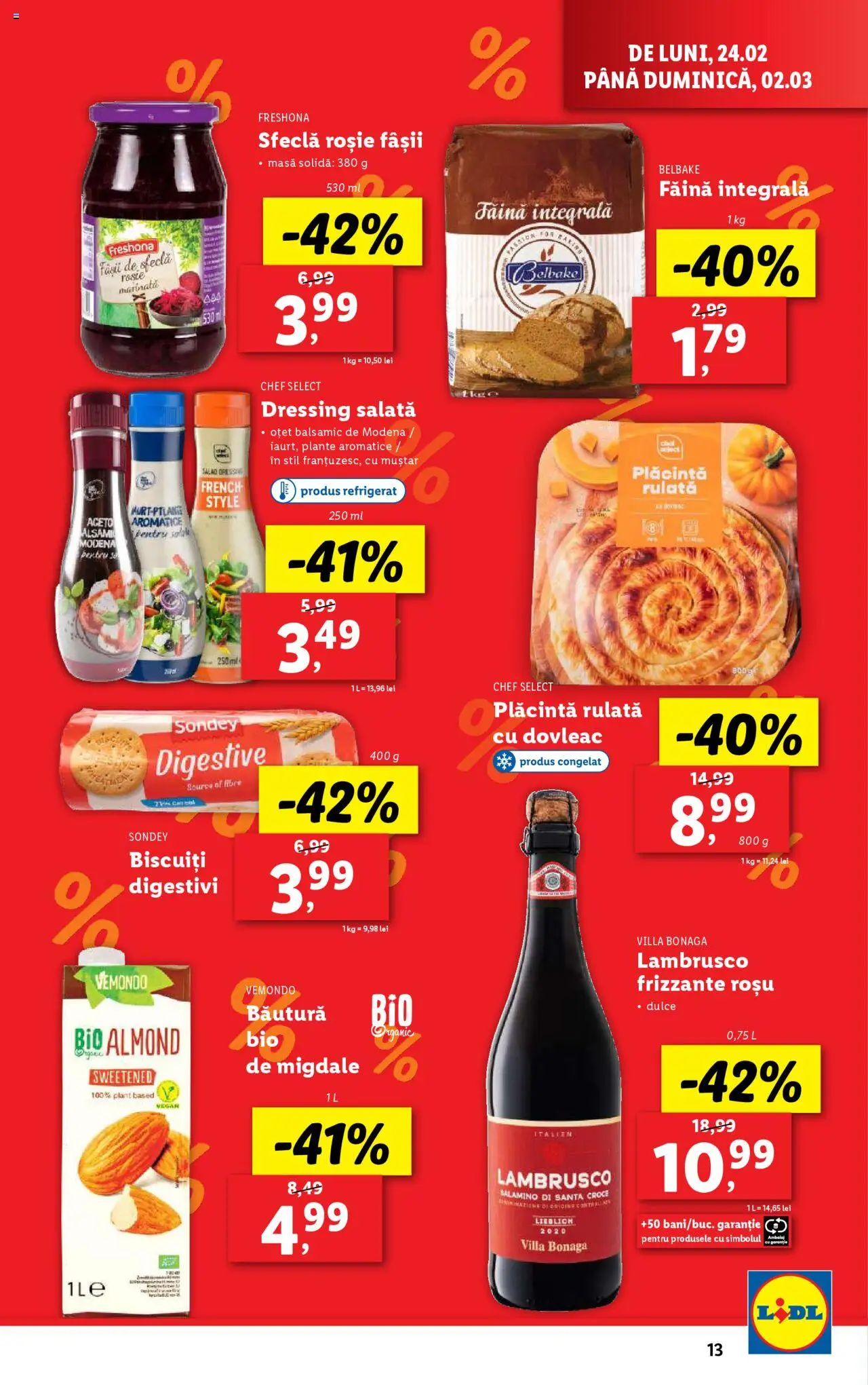 Catalog LIDL 24 Februarie - 2 Martie 2025 | Pagina 13 | Produse: Făină, Demirhindi, Biscuiți, Salată