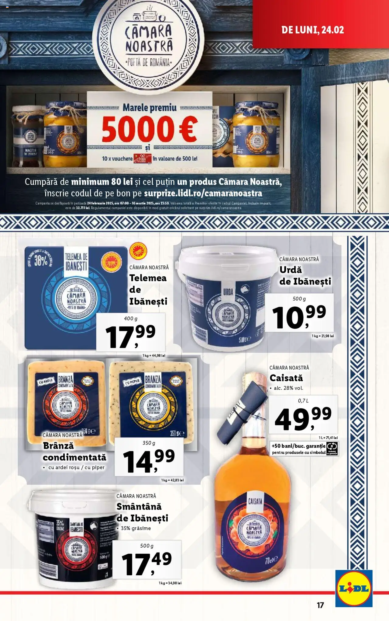 Catalog LIDL 24 Februarie - 2 Martie 2025 | Pagina 17 | Produse: Ardei, Brânză, Smântână, Piper