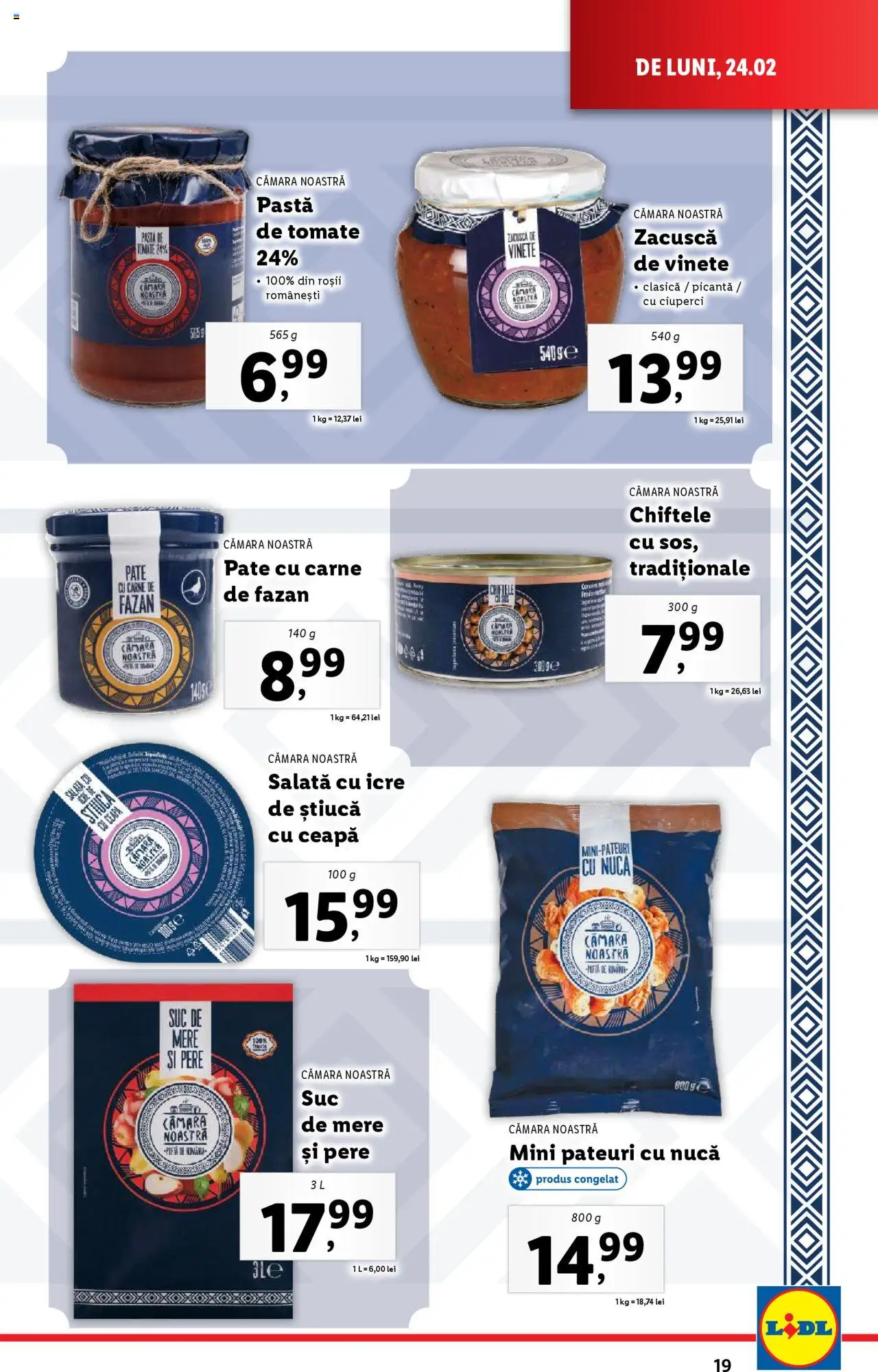 Catalog LIDL 24 Februarie - 2 Martie 2025 | Pagina 19 | Produse: Mere, Roșii, Salată cu icre, Salată
