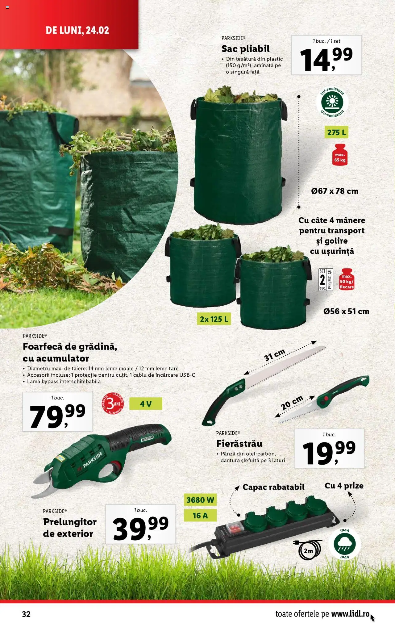 Catalog LIDL 24 Februarie - 2 Martie 2025 | Pagina 32 | Produse: Prize, Prelungitor, Cablu