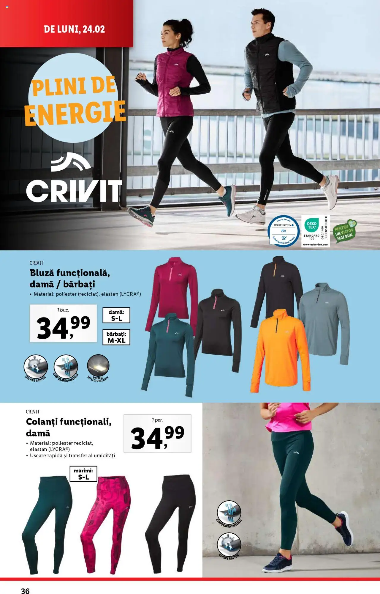 Catalog LIDL 24 Februarie - 2 Martie 2025 | Pagina 36 | Produse: Bluză, Colanți