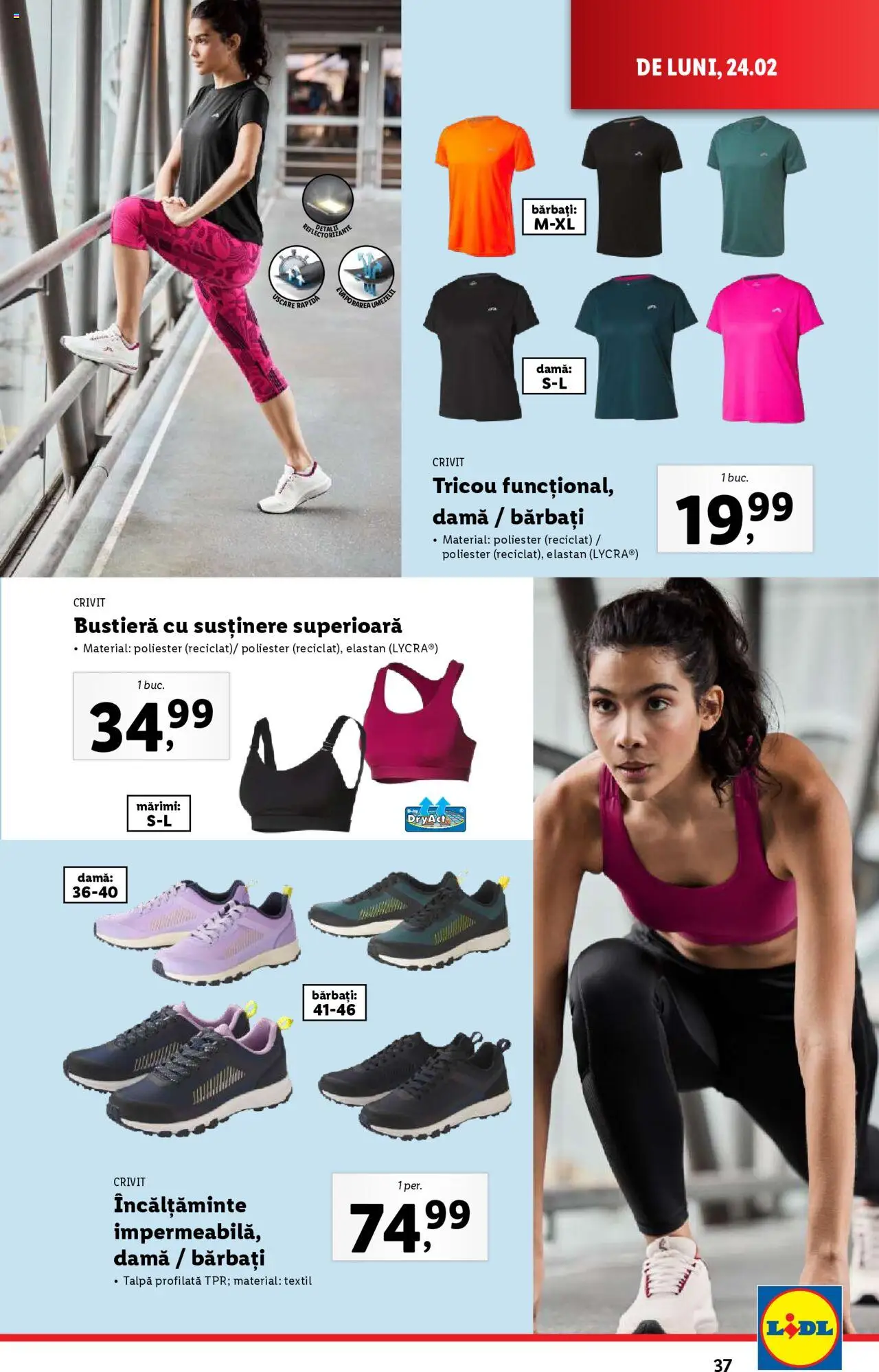 Catalog LIDL 24 Februarie - 2 Martie 2025 | Pagina 37 | Produse: Bustieră, Bornoz takımı, Tricou